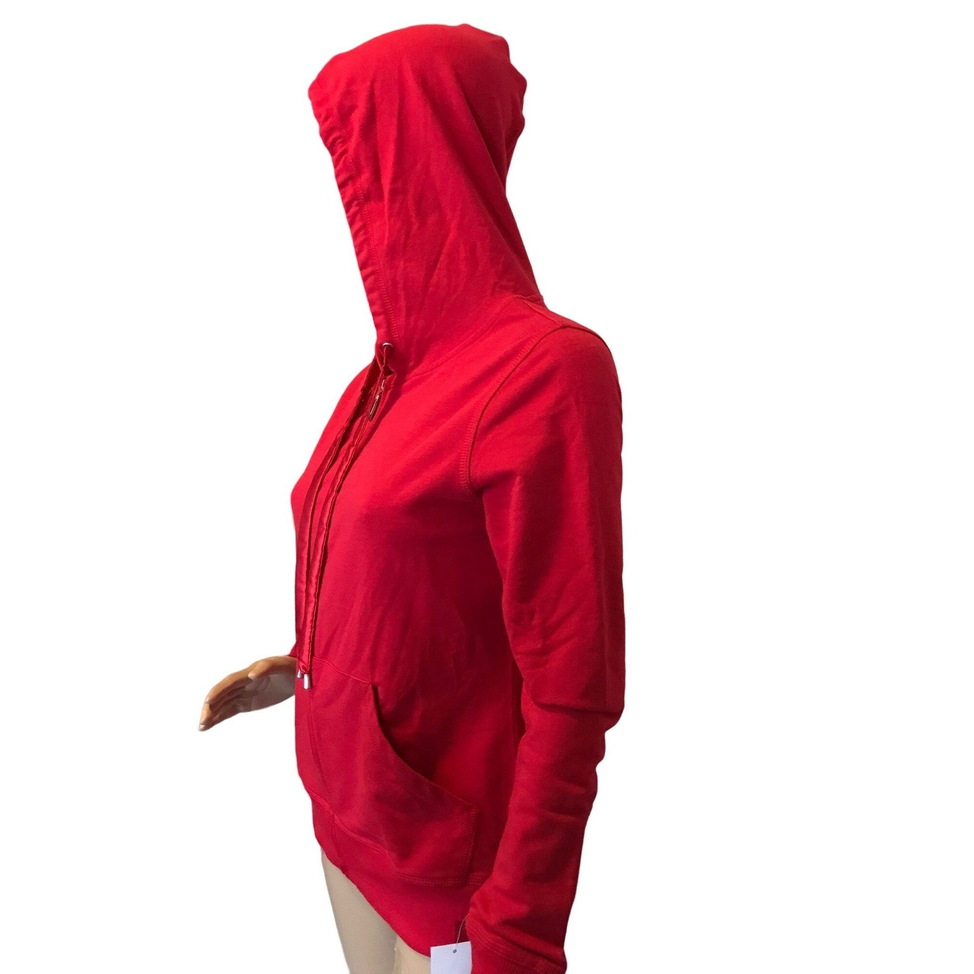 Vintage Christine Alexander SMALL RED Cotton Hooded TRACK Jacket Spo Size S / US 4 / IT 40 - 3 Thumbnail