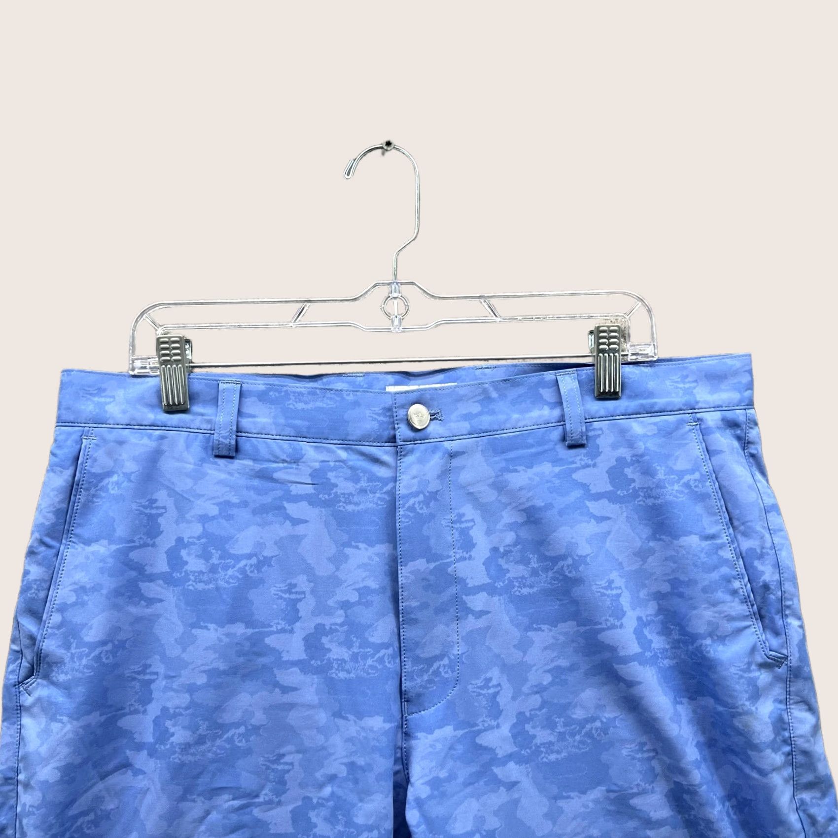 Peter Millar Peter Millar Shorts Men 35 Camouflage Blue Chino Flat Front Casual Outdoors Golf Shirt H Size US 35 - 1 Thumbnail