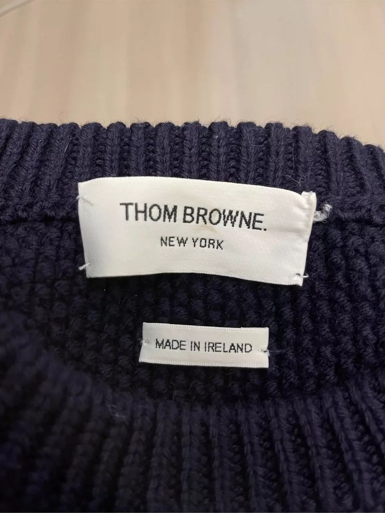 Thom Browne Thom Browne size4 Blue and green jacquard round collar wool Size US XL / EU 56 / 4 - 6 Thumbnail