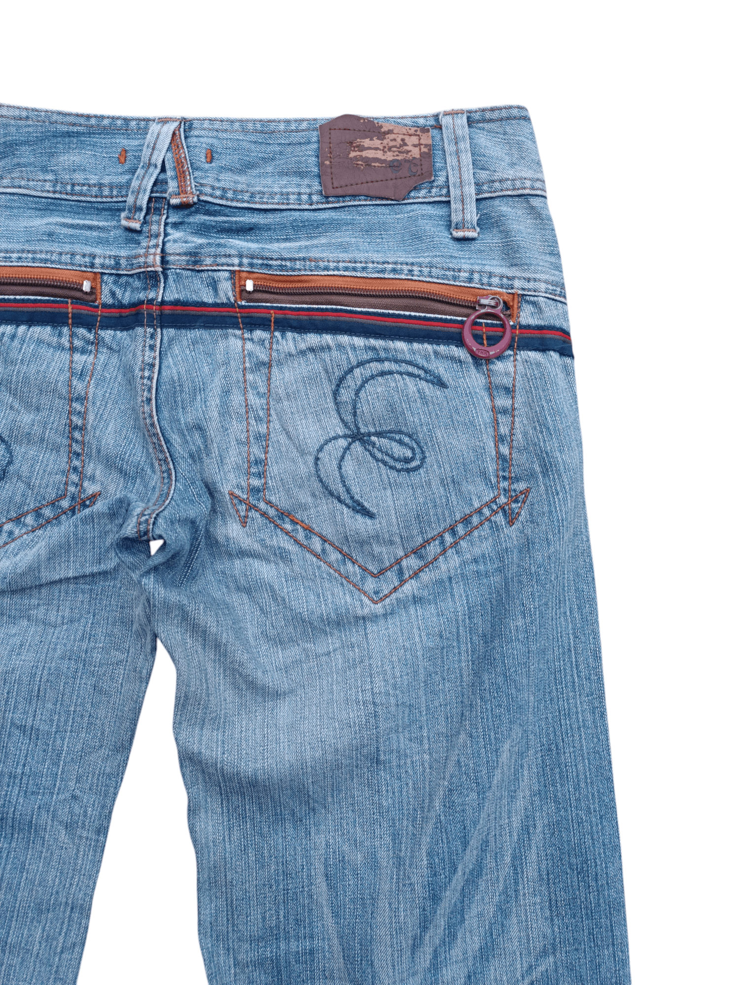 Japanese Brand SUPER FLARED🔥Et Boite Whiskers Faded Low Rise Boot Cut Size US 32 / EU 48 - 16 Thumbnail