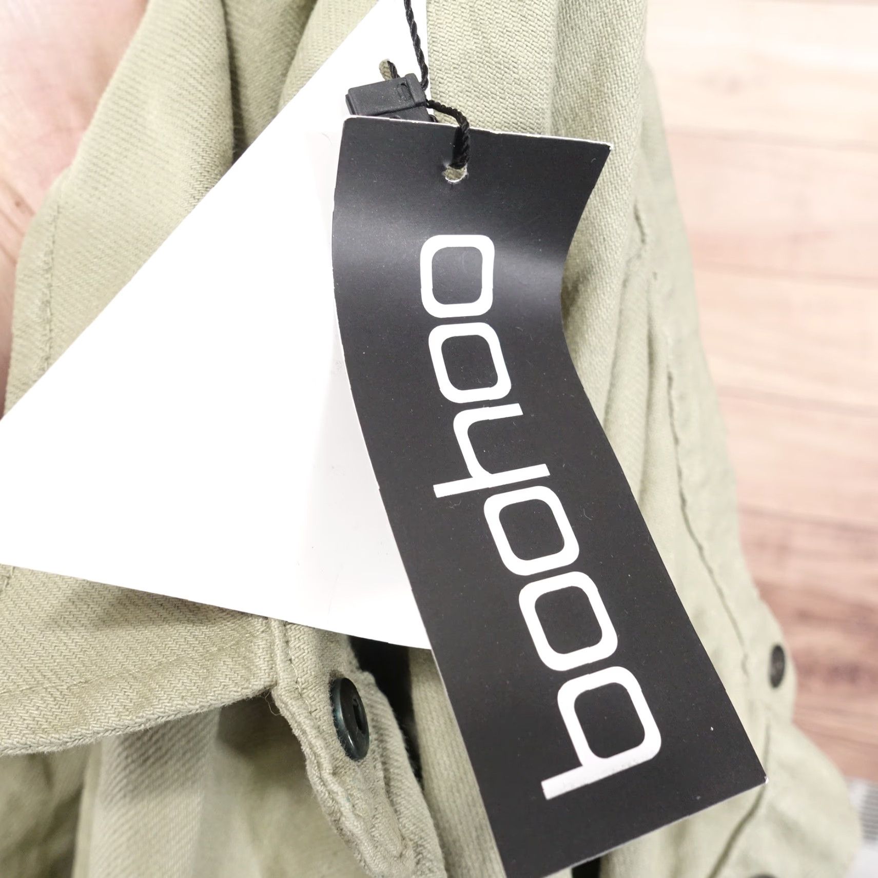 Boohoo NWT Boohoo Maternity Belted Utility Dress Size 6 Light Khaki Long Sleeve Womens Size M / US 6-8 / IT 42-44 - 7 Thumbnail