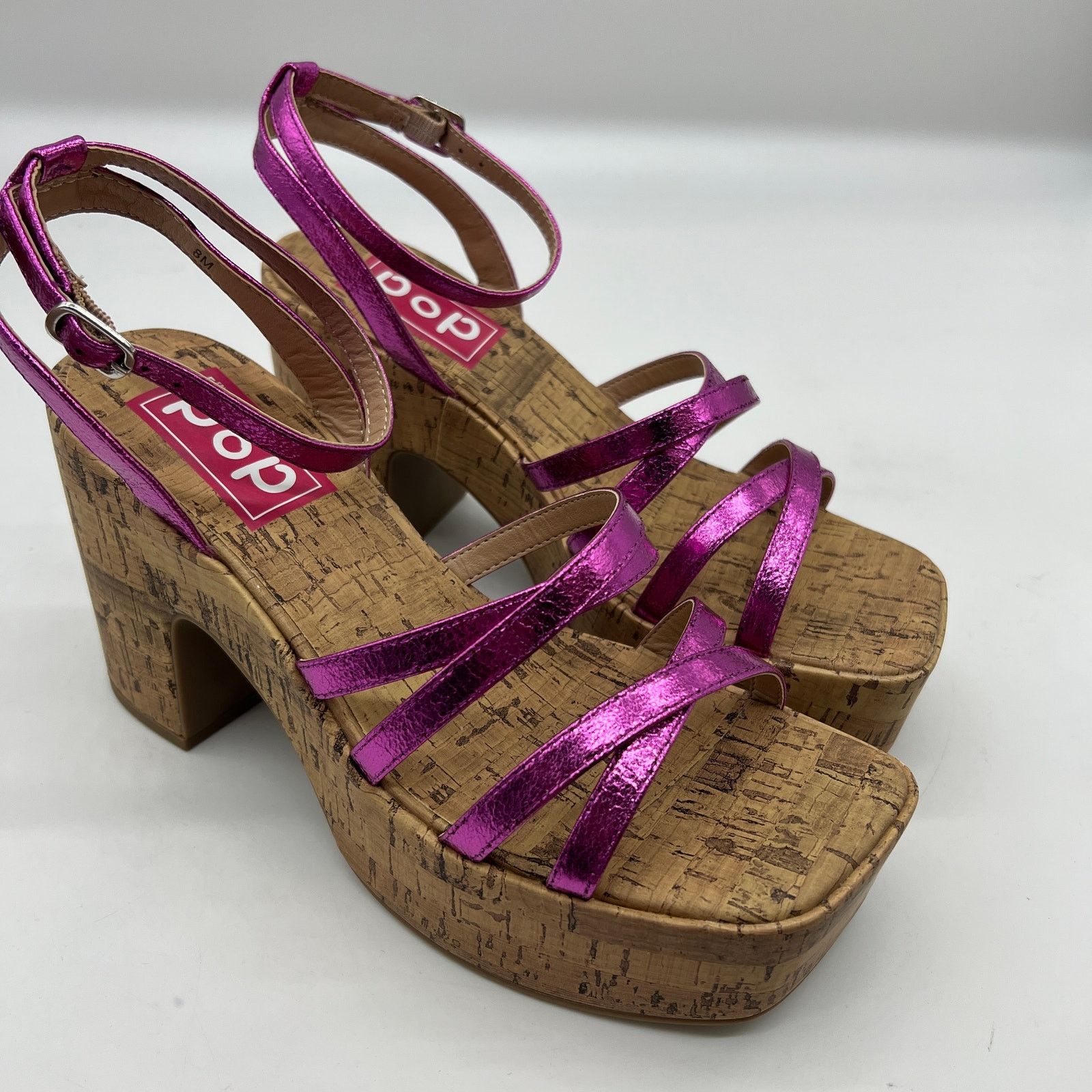 Other Pop Womens Kallie Heeled Sandals Pink Fuschia Multicolor Size US 8 / IT 38 - 1 Thumbnail