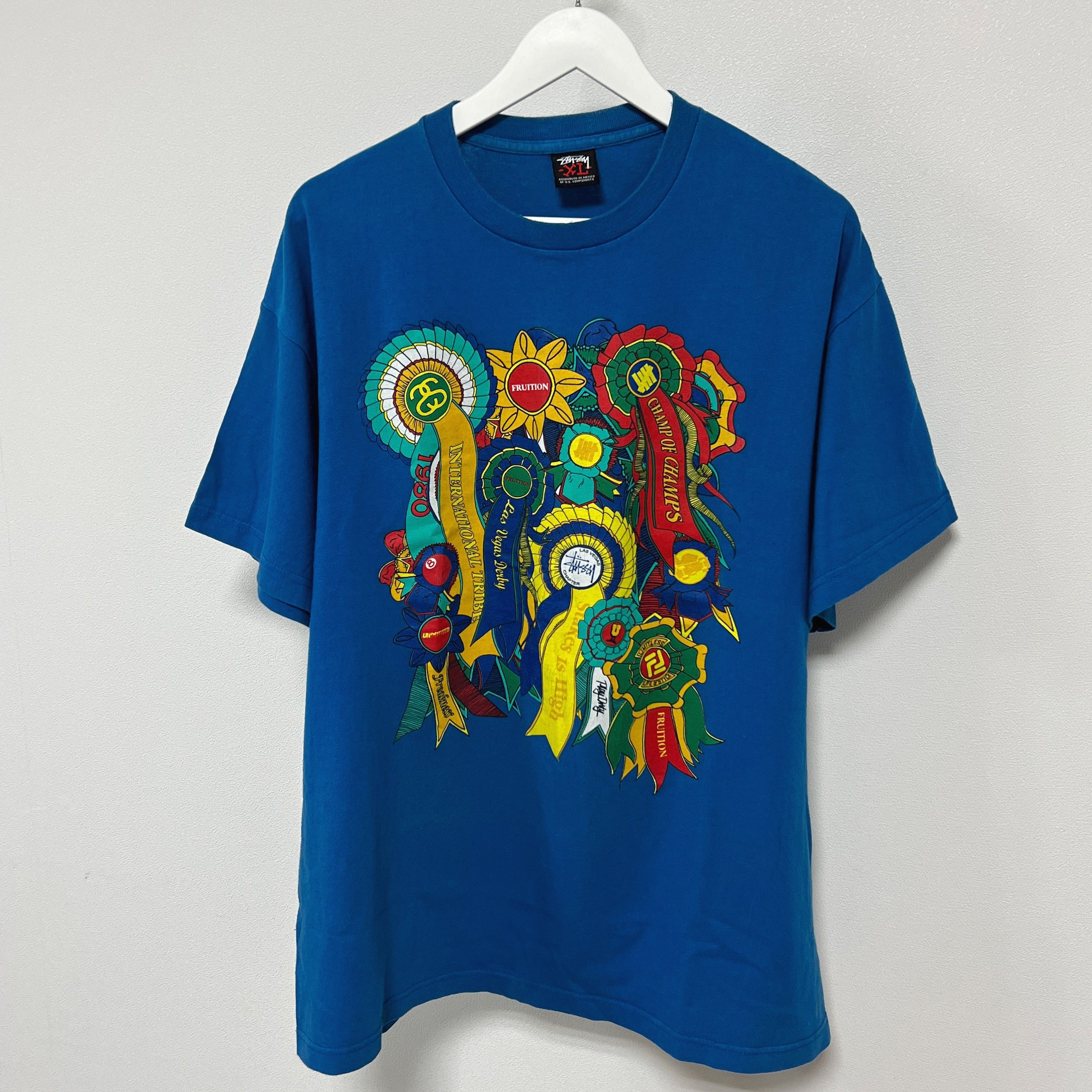 Stussy Stussy Undefeated 2008 FRUITION TRIPLE CROWN T-Shirt Blue Size US XL / EU 56 / 4 - 1 Thumbnail