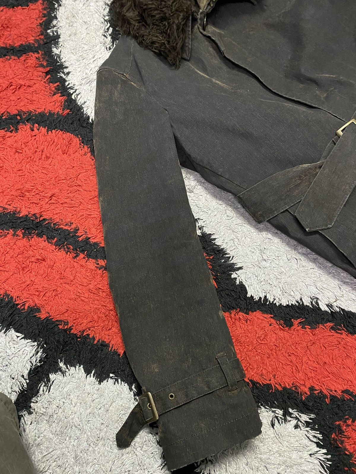 Katharine Hamnett London Katharine Hamnett WAX Jacket Detachable Fur Collar Size US L / EU 52-54 / 3 - 8 Thumbnail