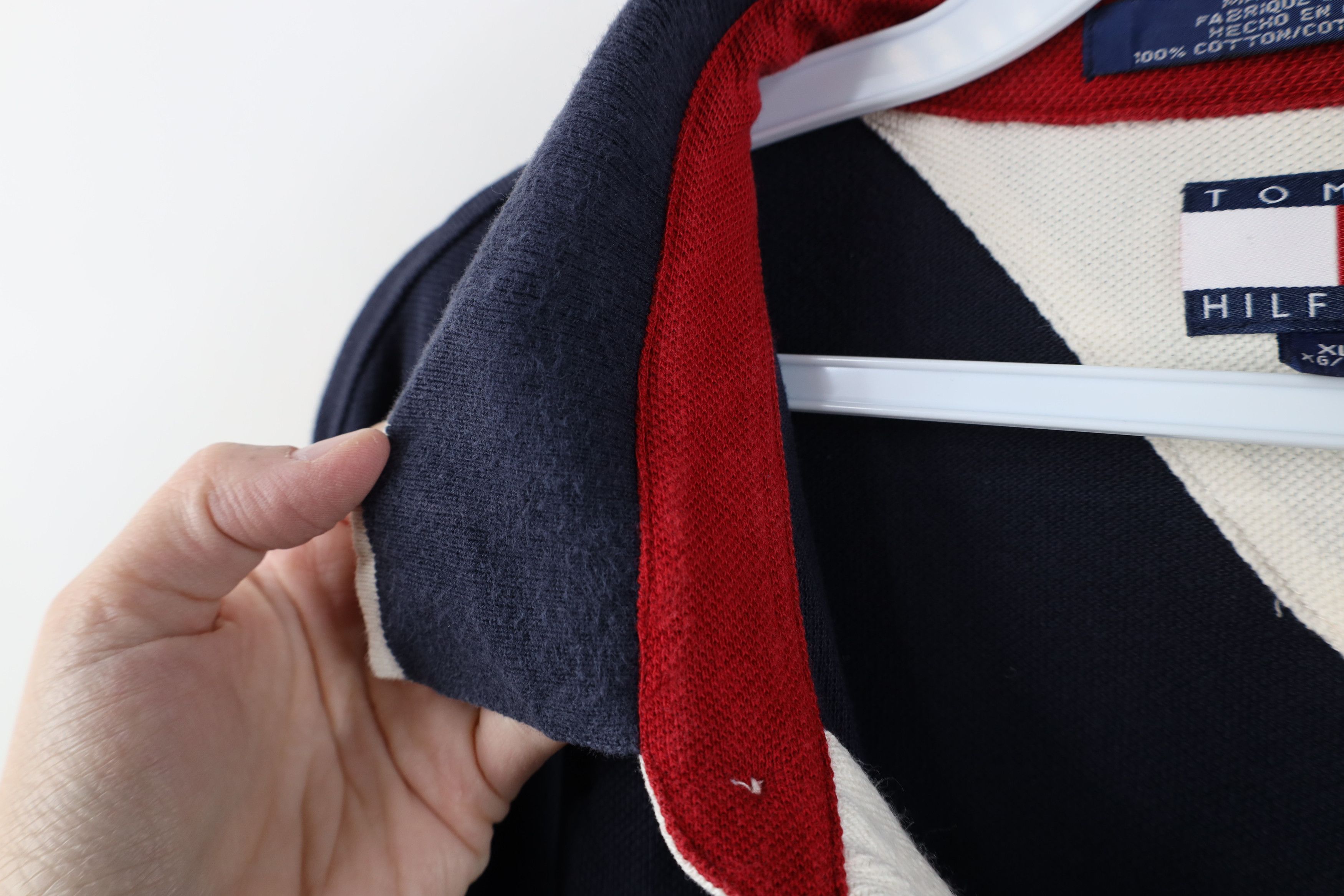 Tommy Hilfiger Vintage 90s Tommy Hilfiger Big Logo Long Sleeve Rugby Polo Size US L / EU 52-54 / 3 - 12 Thumbnail