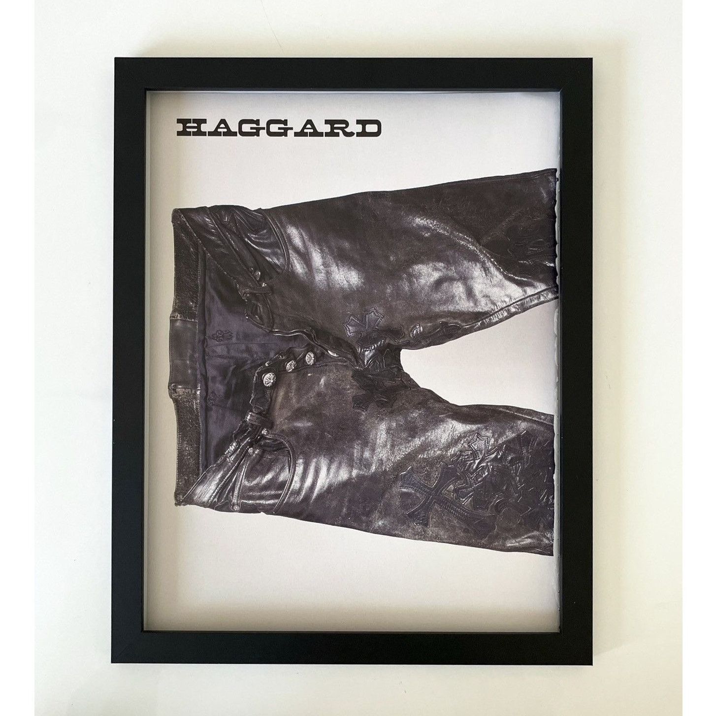 Chrome Hearts × Japanese Brand × Vintage Chrome Hearts vintage Leather pants HAGGARD framed 9x11 Size ONE SIZE - 1 Thumbnail