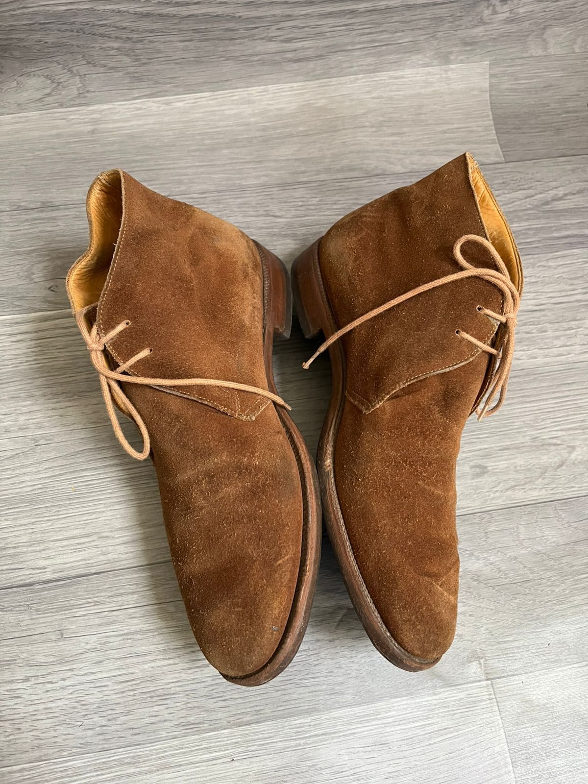Crockett & Jones Crockett & Jones Chukka Brown Leather Suede Boots Sz 8.5 UK Size US 9.5 / EU 42-43 - 5 Thumbnail