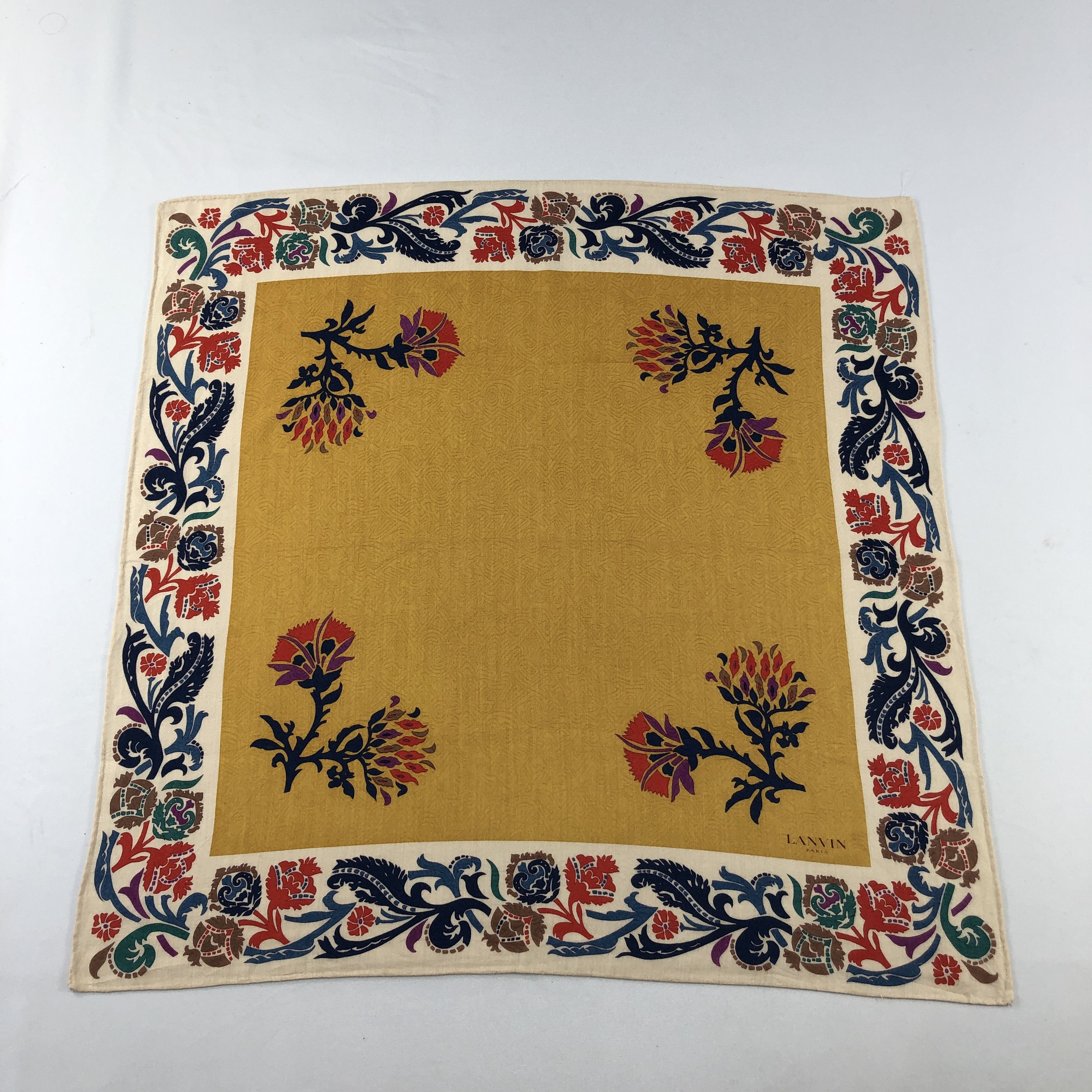 Lanvin Lanvin Floral Handkerchief Neckerchief Bandana H3038 Size ONE SIZE - 1 Thumbnail