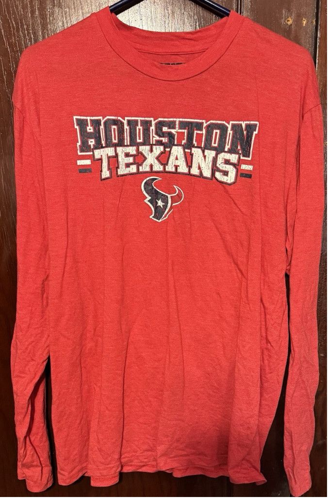 The Unbranded Brand Houston Texans Long Sleeve Tee Shirt Red Size Men's Size XL Size US XL / EU 56 / 4 - 1 Thumbnail
