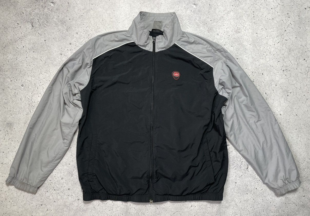 Nike × Vintage Nike Drill Y2K Swoosh Vintage Nylon Jacket Size US XXL / EU 58 / 5 - 1 Thumbnail