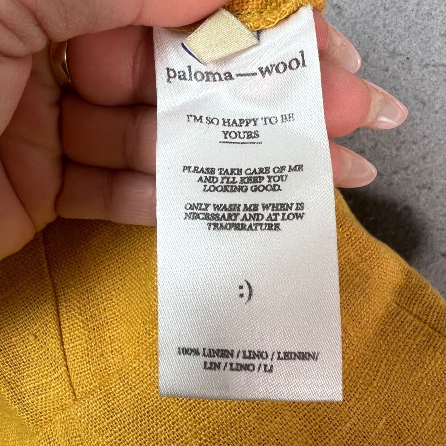 Paloma Wool Paloma Wool Yellow Linen Halter Jumpsuit Open Back Women 40 Adult Womens One-Piece Sleeveless Wide-Leg Size 27" / US 4 / IT 40 - 5 Thumbnail