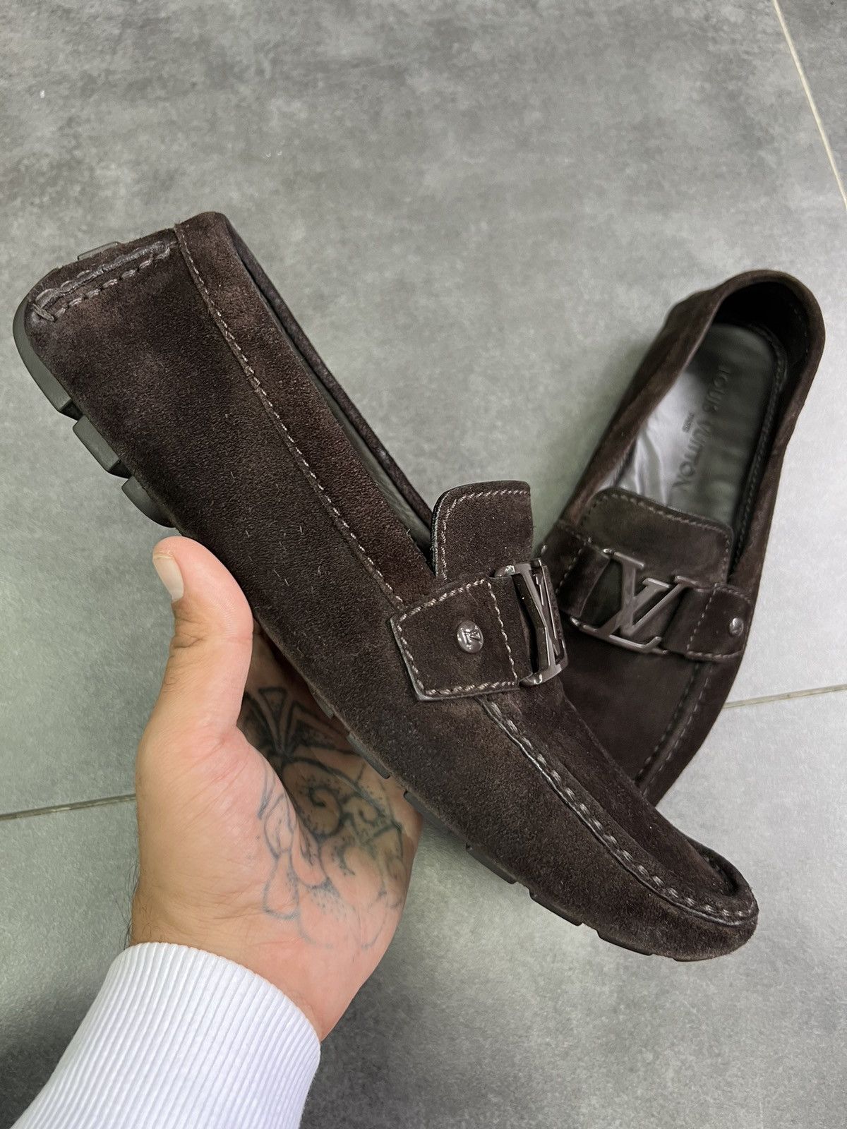 Louis Vuitton Louis Vuitton Canvas Driver Suede leather Moccasin Size US 9 / EU 42 - 2 Thumbnail