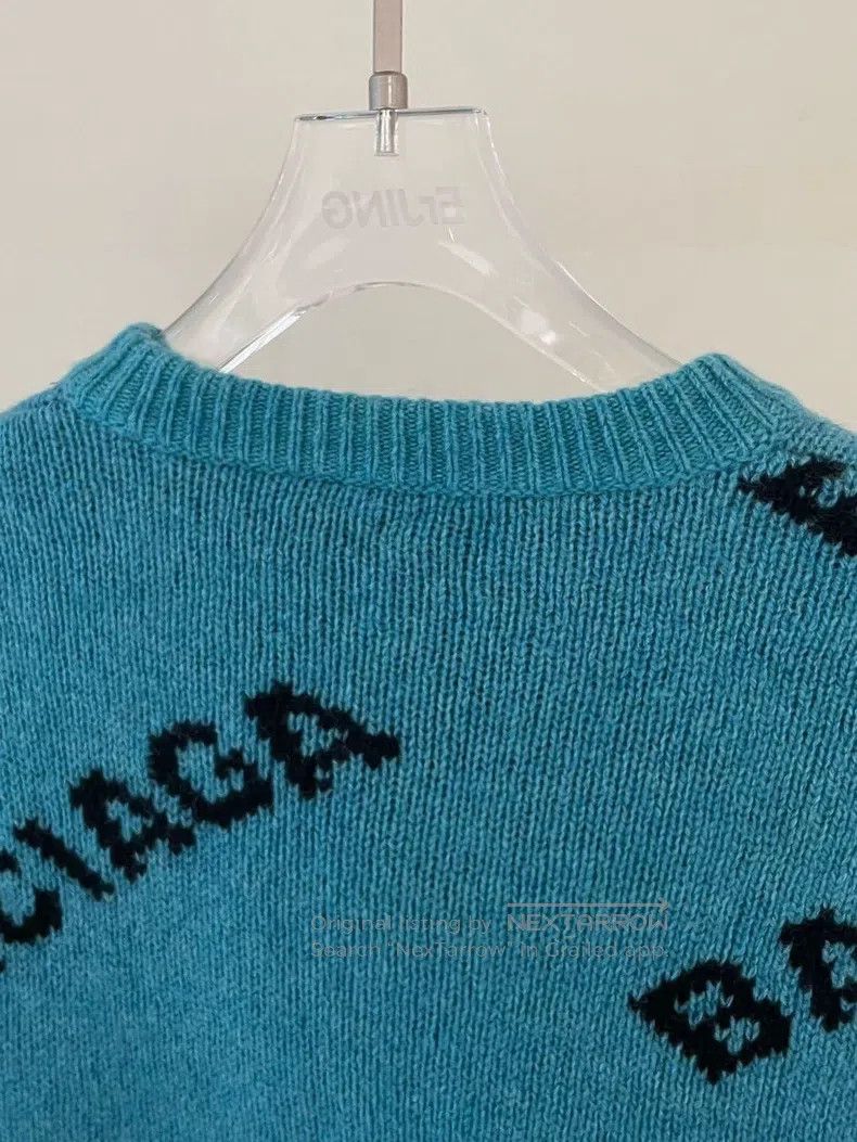 Balenciaga Balenciaga Letter printed round neck long-sleeve sweater Size XXS / US 00 / IT 34 - 6 Thumbnail