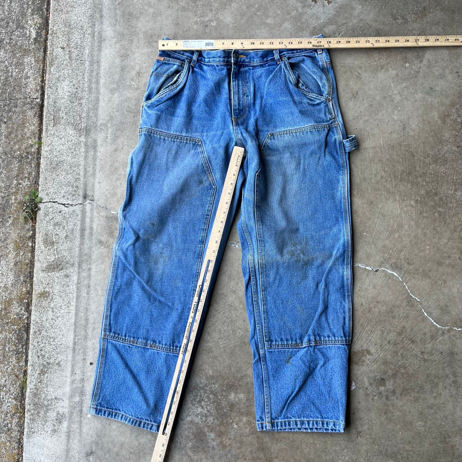 Vintage VINTAGE SOREL DOUBLE KNEE DENIM JEANS CARPENTER 36X30 BAGGY Size US 36 / EU 52 - 6 Thumbnail