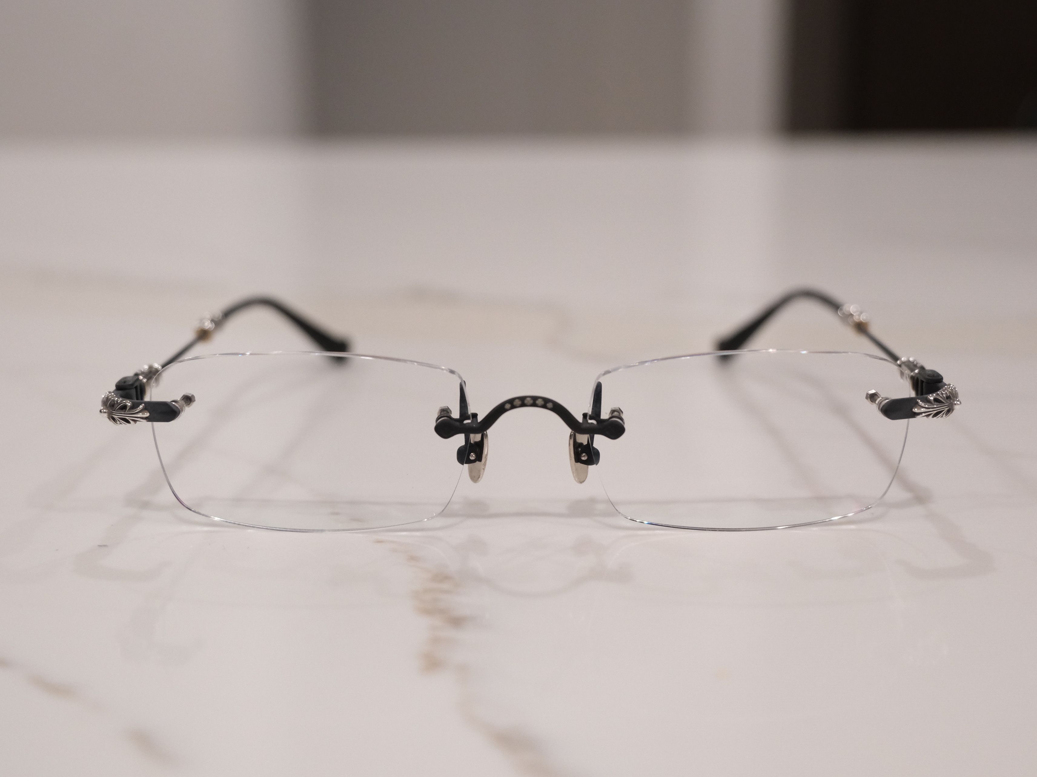 Chrome Hearts CHROME HEARTS PILLS III MATTE BLACK & SILVER GLASSES Size ONE SIZE - 3 Thumbnail