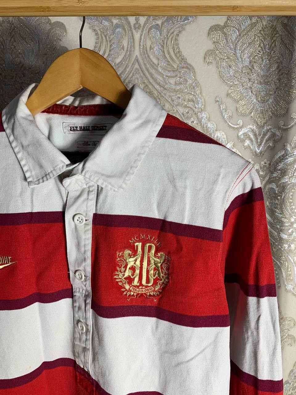 Nike × Vintage NIKE JAPAN STYLE RUGBY JERSEY RETRO Y2K VERY RARE 90s SK8 Size US L / EU 52-54 / 3 - 2 Thumbnail