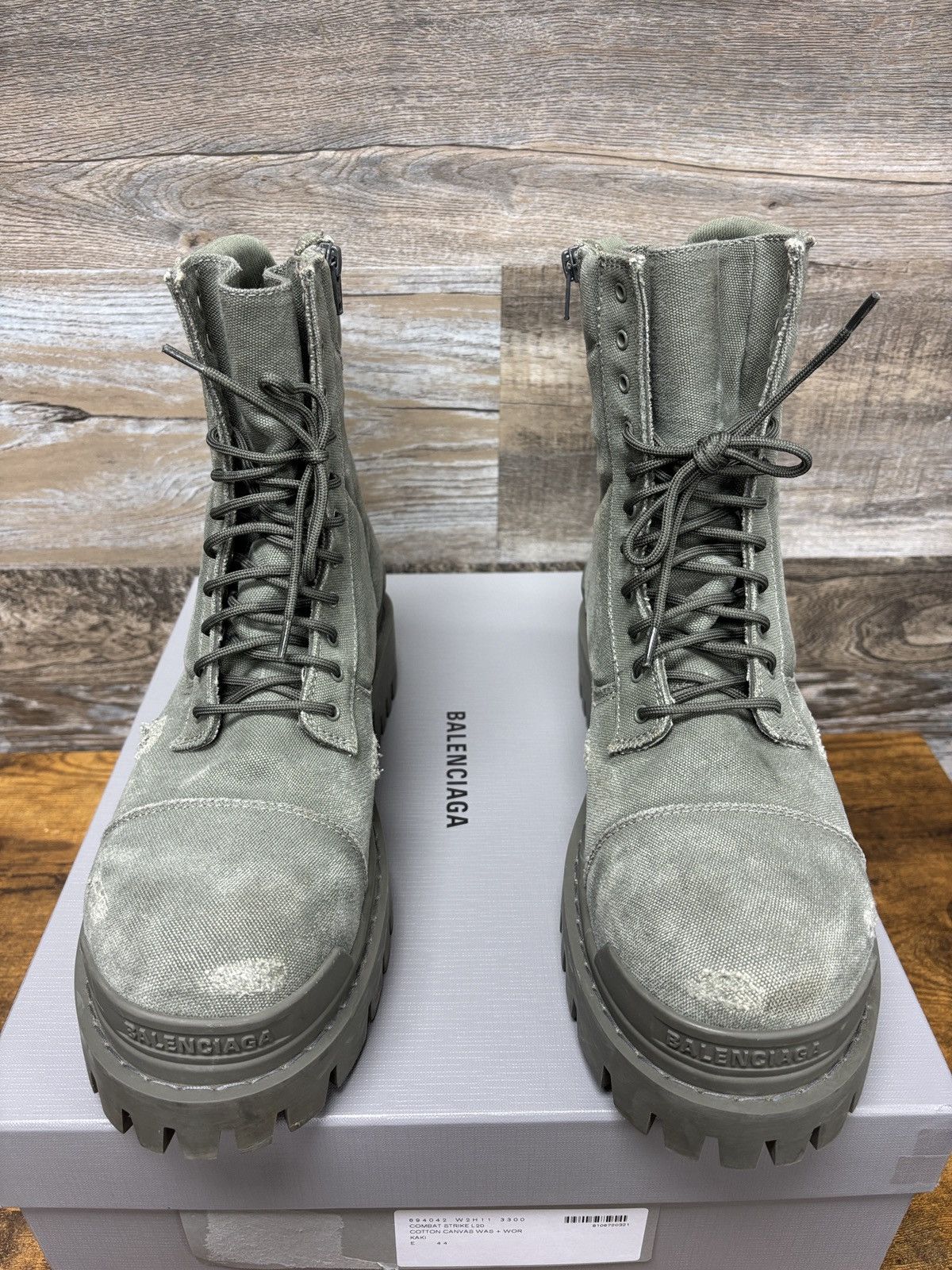 Strike Balenciaga Boots Mens Green Strike Balenciaga Boots For Men - Main Image