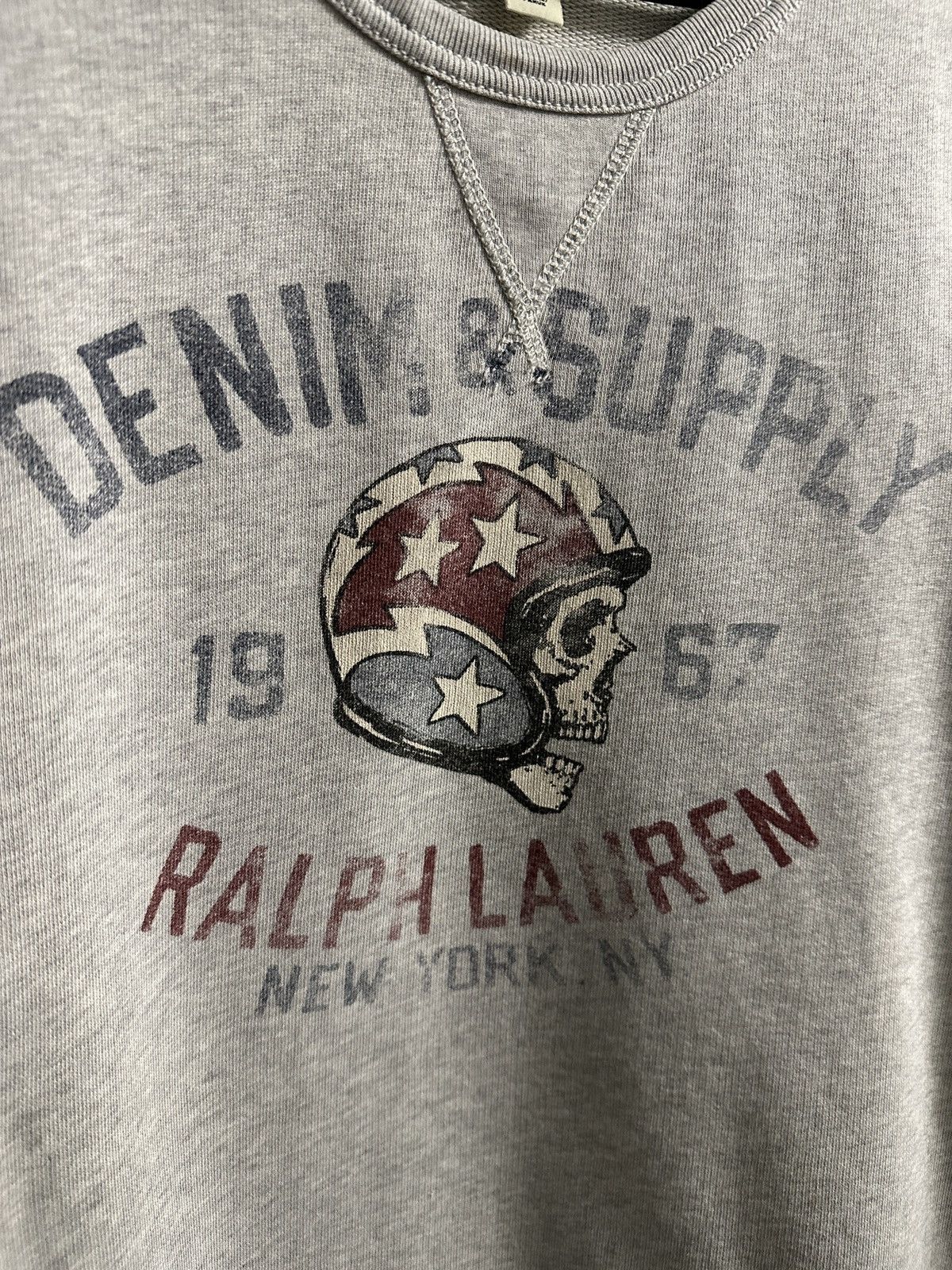 Denim & Supply Ralph Lauren Rare Sweatshirt Skull USA Helmet Ralph Lauren Denim&Supply Size US M / EU 48-50 / 2 - 2 Thumbnail