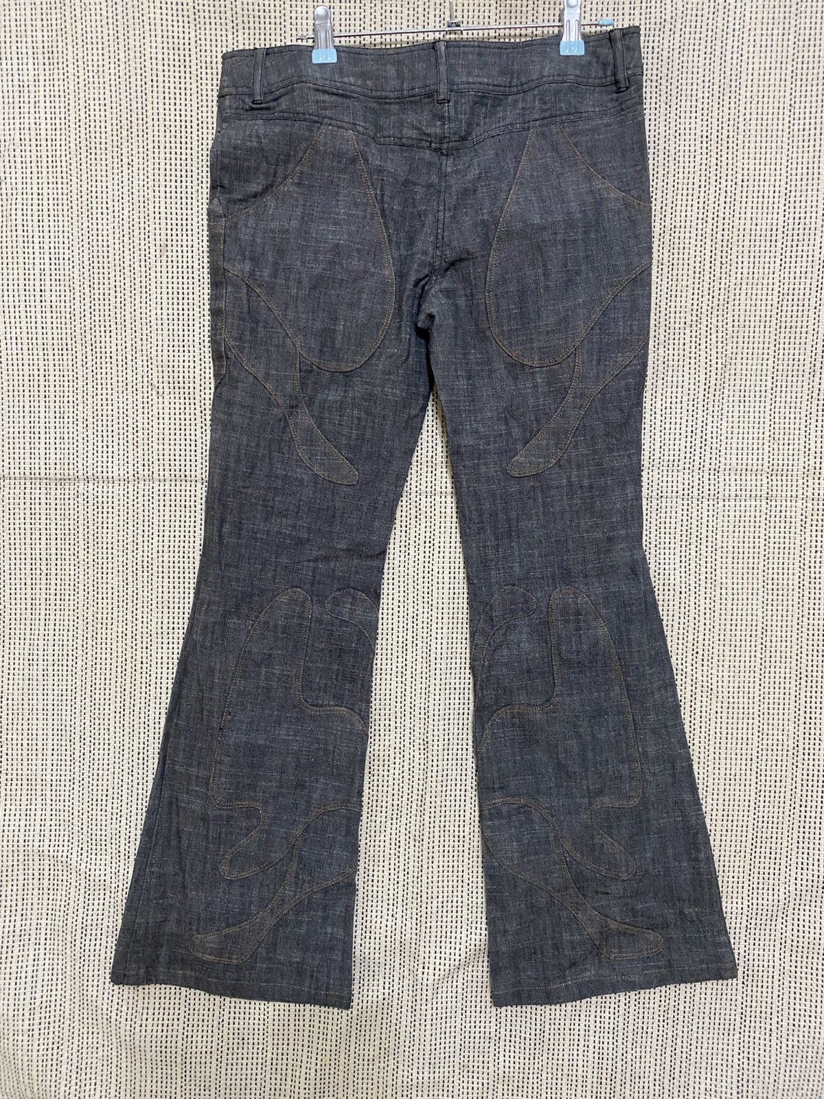 Japanese Brand LA TENDA WAXED BLACK BOOTCUT DENIM NICE DESIGN VERY RARE Size 31" - 6 Thumbnail