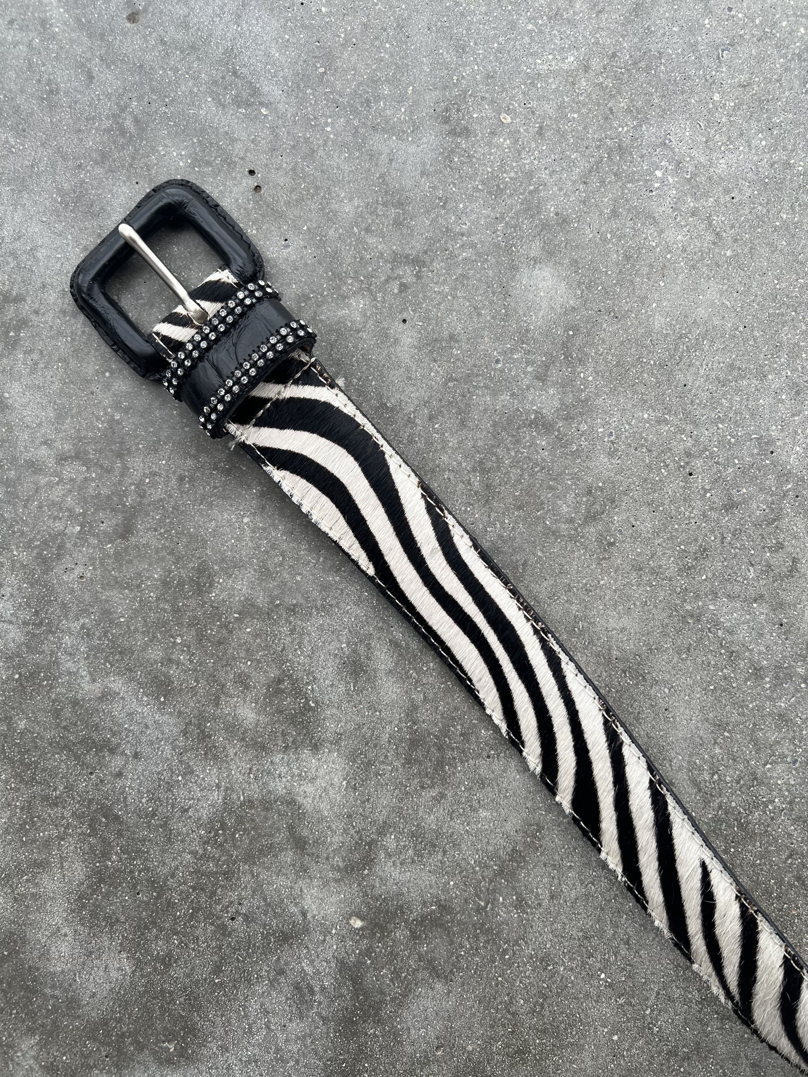 Designer × Japanese Brand × Vintage zebra belt y2k 85 designer Size ONE SIZE - 4 Thumbnail