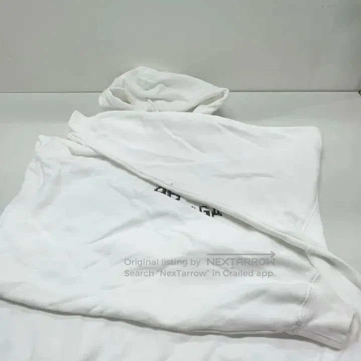 Balenciaga Balenciaga White Logo Drawstring Hoodie. Size US M / EU 48-50 / 2 - 2 Thumbnail