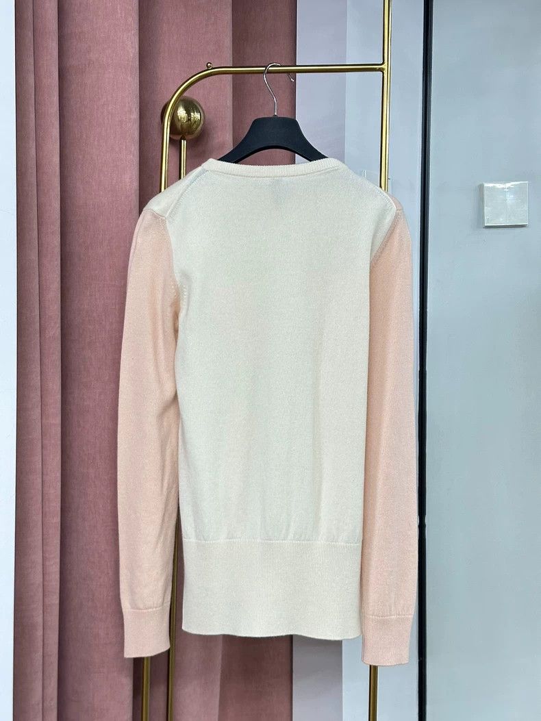 Loewe LOEWE White and pink color palette with cashmere long slee Size XS / US 0-2 / IT 36-38 - 4 Thumbnail