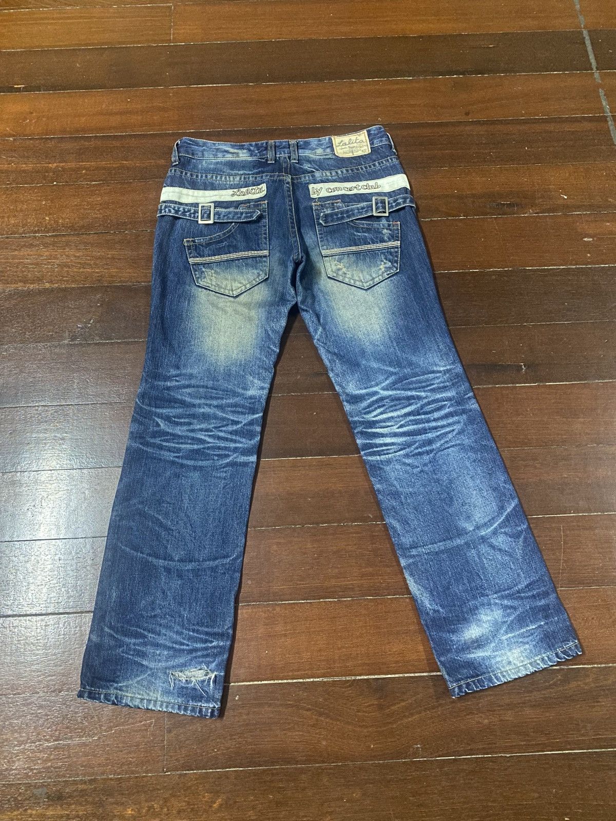 If Six Was Nine Rare LOLITA BY CONCEPT CLUB BY EXOTIC DENIM BUCKLE PANTS Size US 35 - 1 Thumbnail