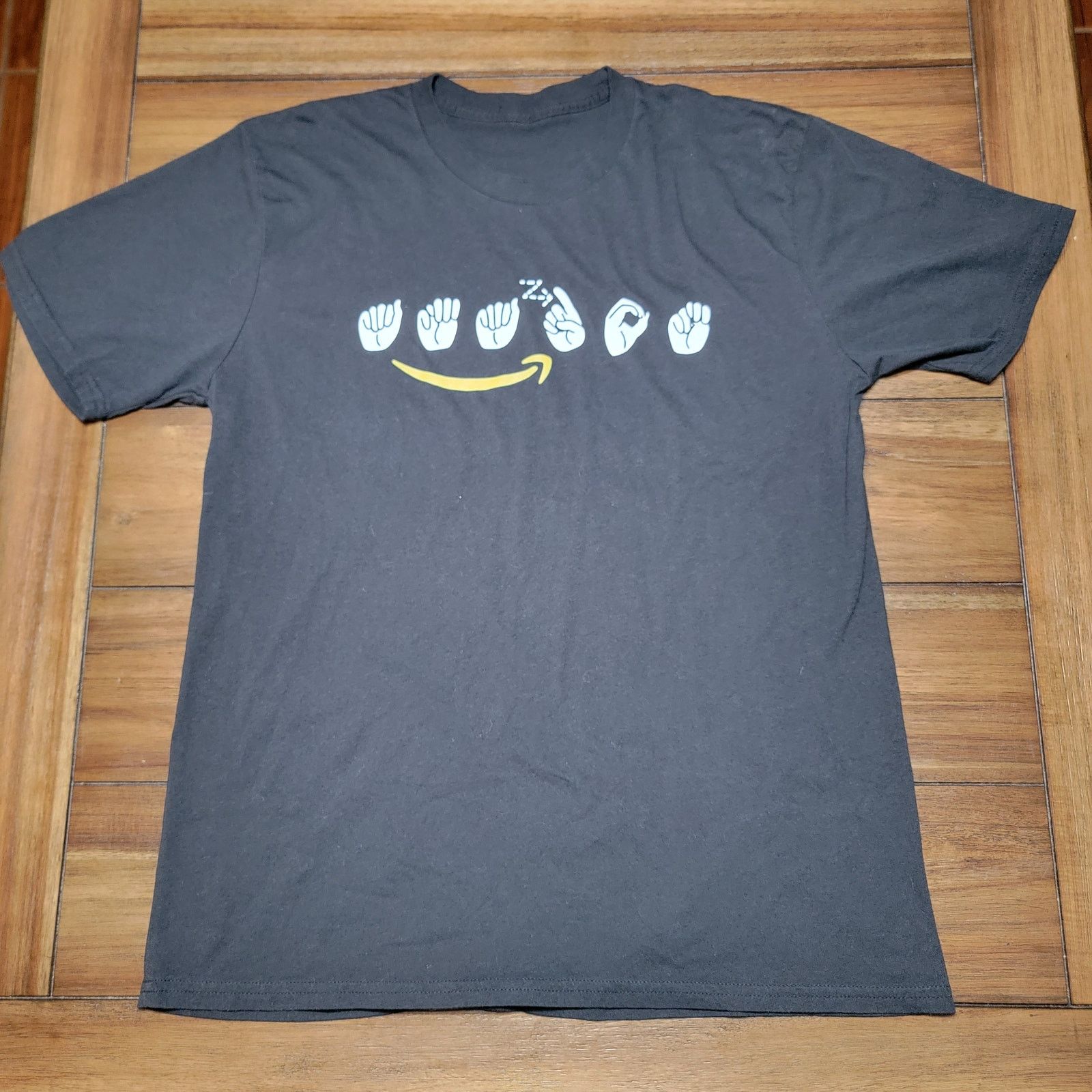Other Amazon Black Unisex Tee Sign Language - Size Large Size L / US 10 / IT 46 - 2 Thumbnail