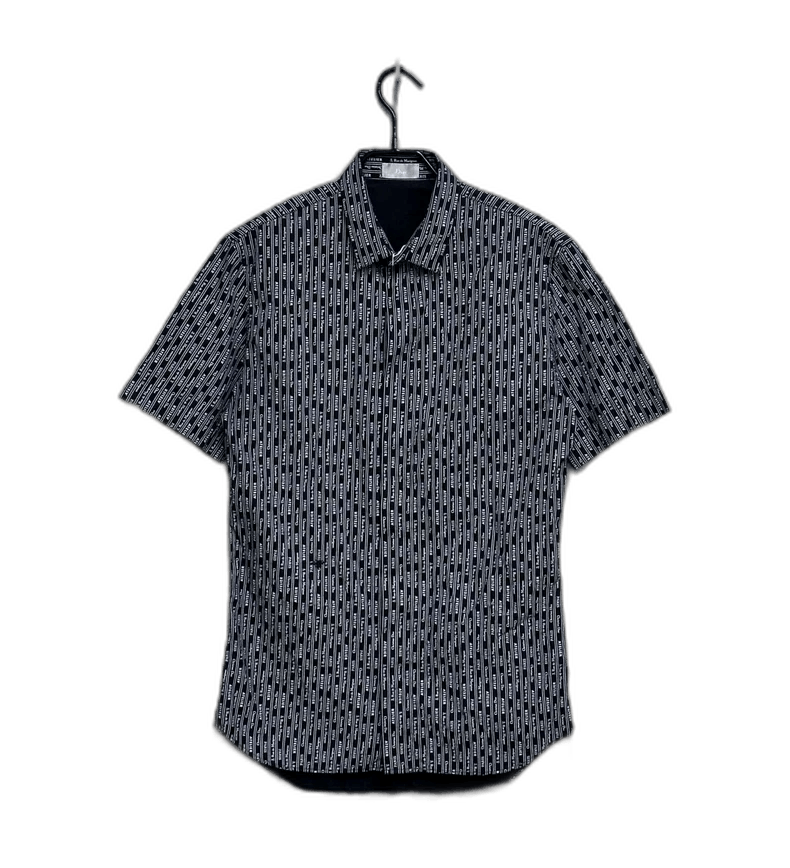 Dior Striped Letter Print Short Sleeve Shirt-yf Size US M / EU 48-50 / 2 - 1 Thumbnail