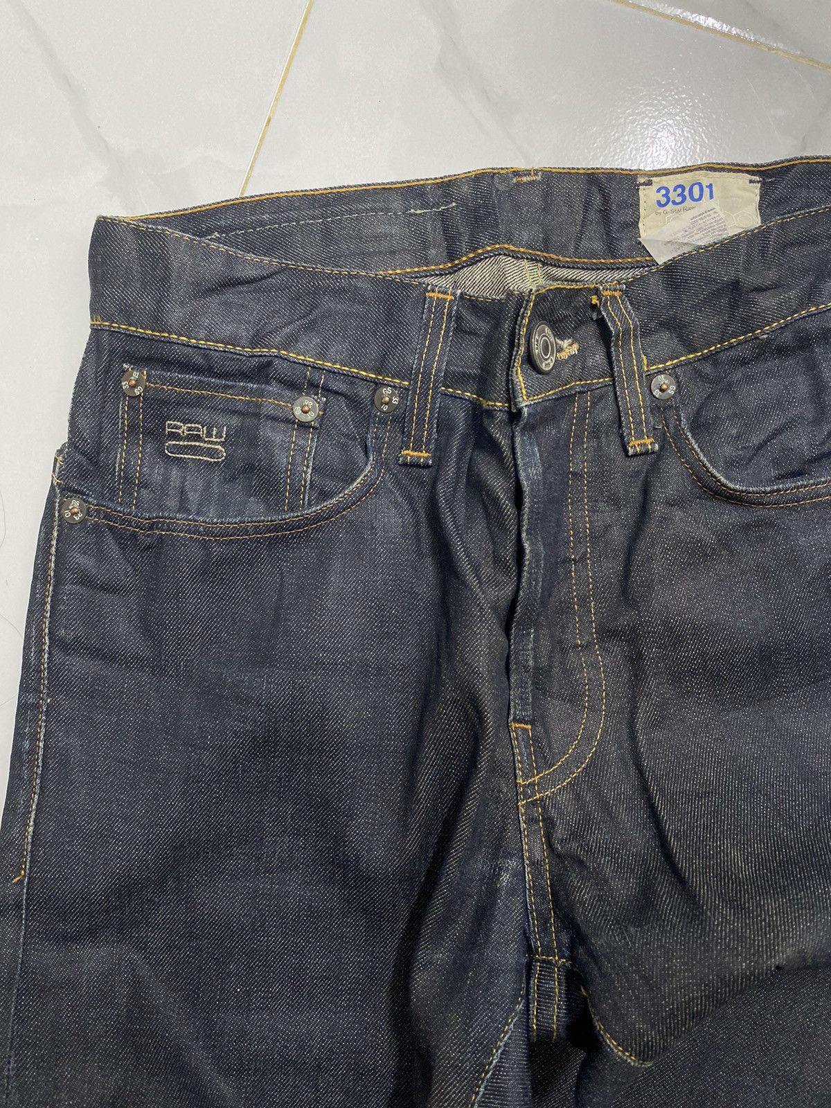 G-Star G Star Raw Waxed Denim Jeans Size US 30 / EU 46 - 6 Thumbnail