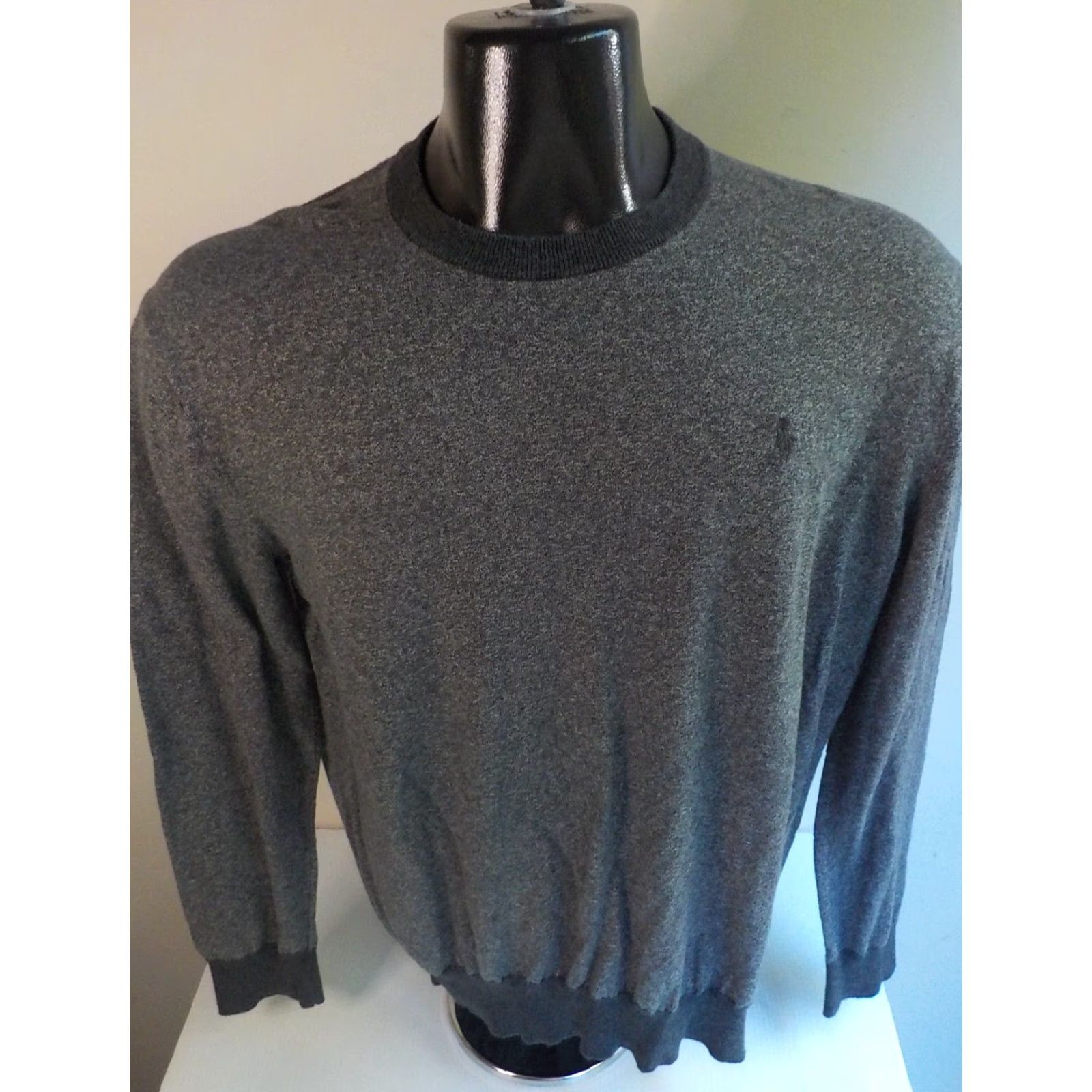 Polo Ralph Lauren POLO RALPH LAUREN Crew Neck Sweater 100% Cotton Gray SZ M Mens Pullover Knit Polo Pony Logo Crewneck Short Sleeve? Size US M / EU 48-50 / 2 - 2 Thumbnail