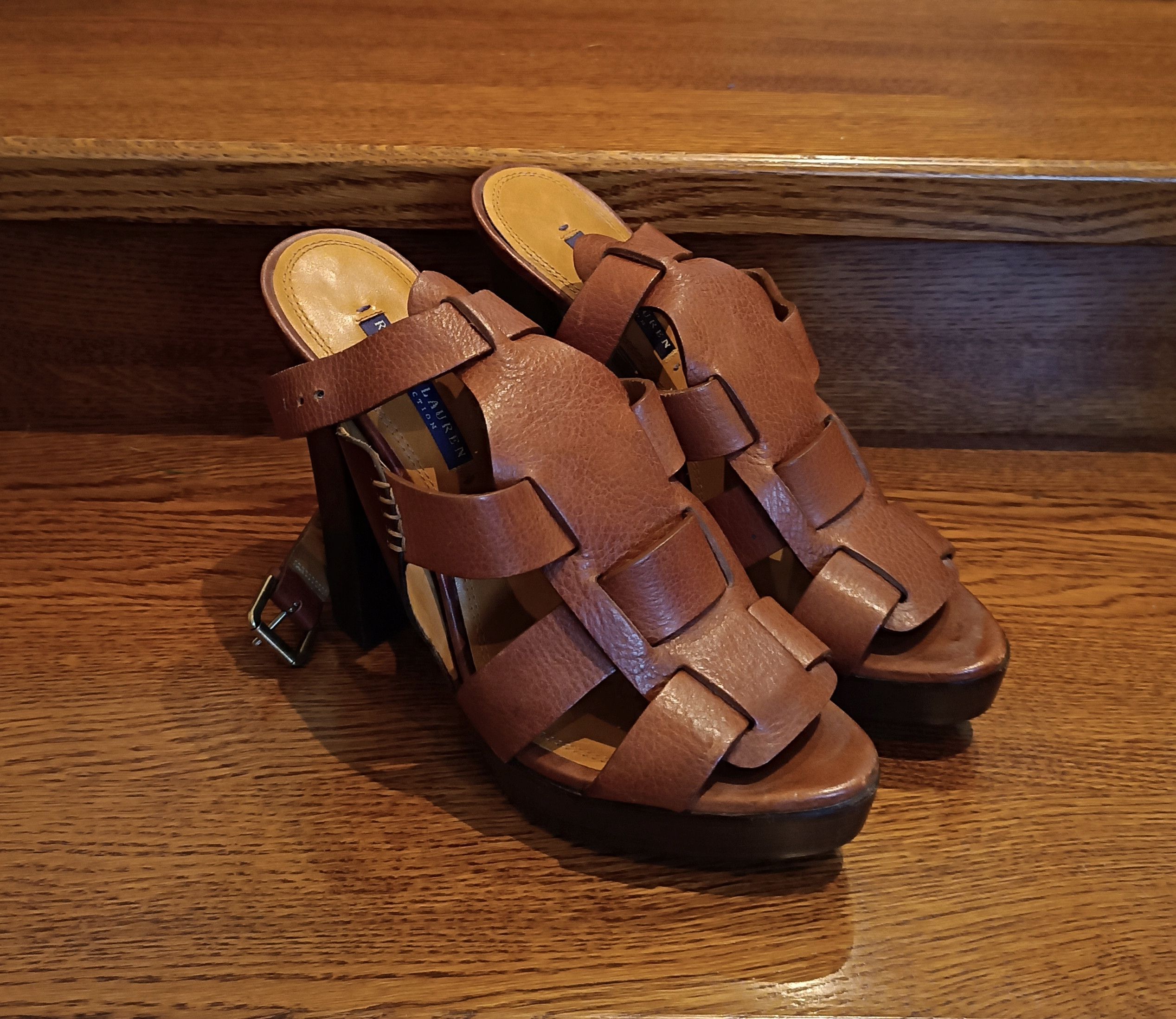 Leather × Ralph Lauren × Ralph Lauren Purple Label Polo Ralph Lauren Purple Label Vachetta Sandals Leather Size US 9.5 / IT 39.5 - 5 Thumbnail