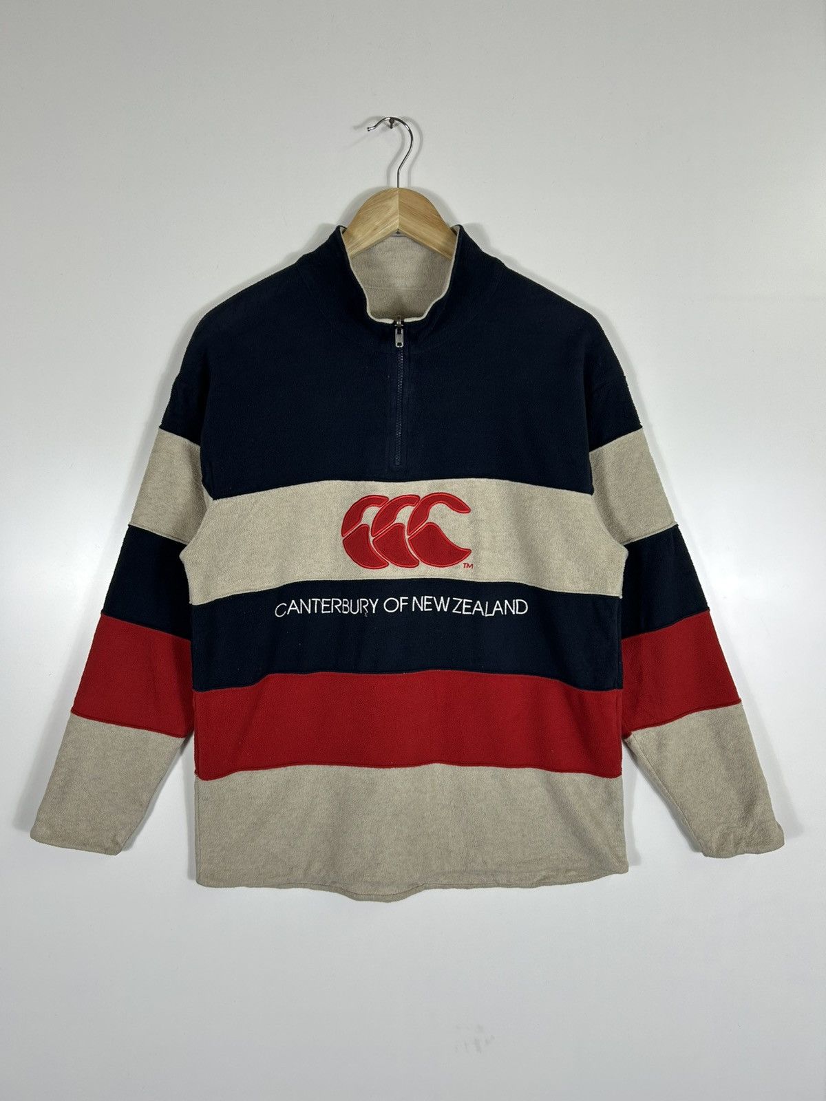 Canterbury of New Zealand × Vintage ⚡️Vintage Canterbury Fleece Reversable Half Zipper Sweater Size US M / EU 48-50 / 2 - 1 Thumbnail