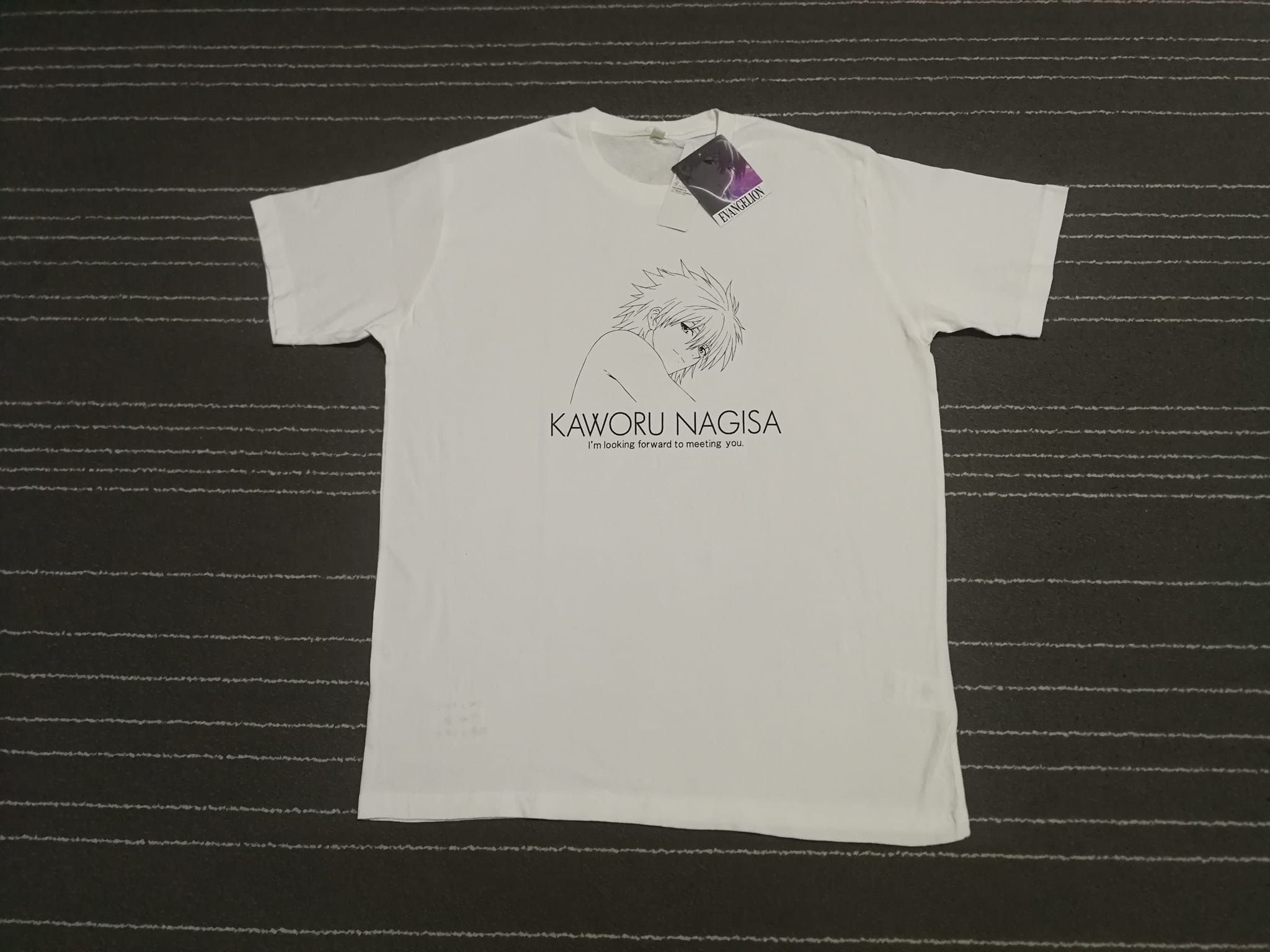 image of Evangelion Kaworu Nagisa X Topvalu L in White, Men's (Size Large)