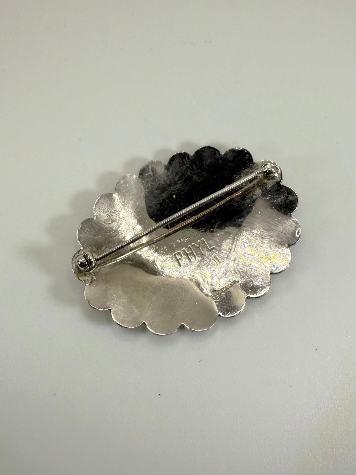 Vintage 70's Gold Filled Floral Engraved Concho Brooch Size ONE SIZE - 2 Thumbnail