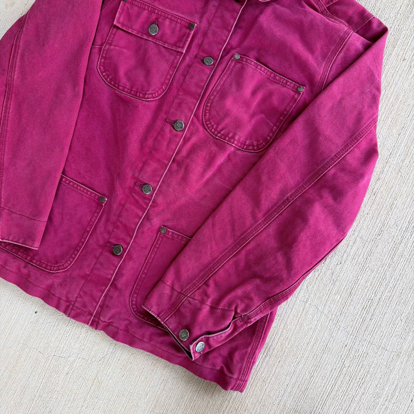 Carhartt × Vintage Carhartt WOMENS pink blanket lined chore work wear jacket Size US M / EU 48-50 / 2 - 4 Thumbnail