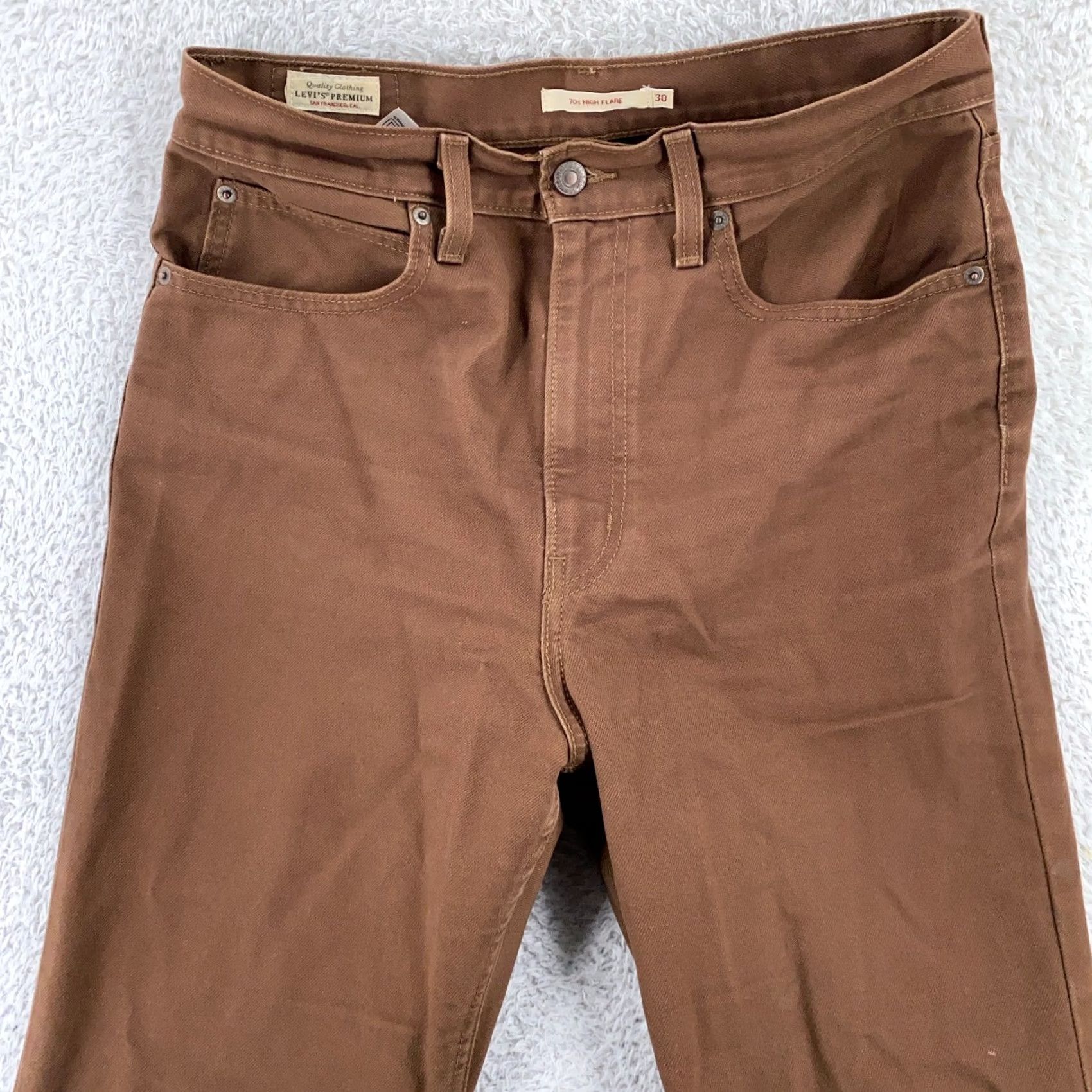 Levi's Levi's 70s High Rise Flare Jeans Womens Brown Denim Corduroy Pocket 30x28 Size 30" / US 8 / IT 44 - 2 Thumbnail