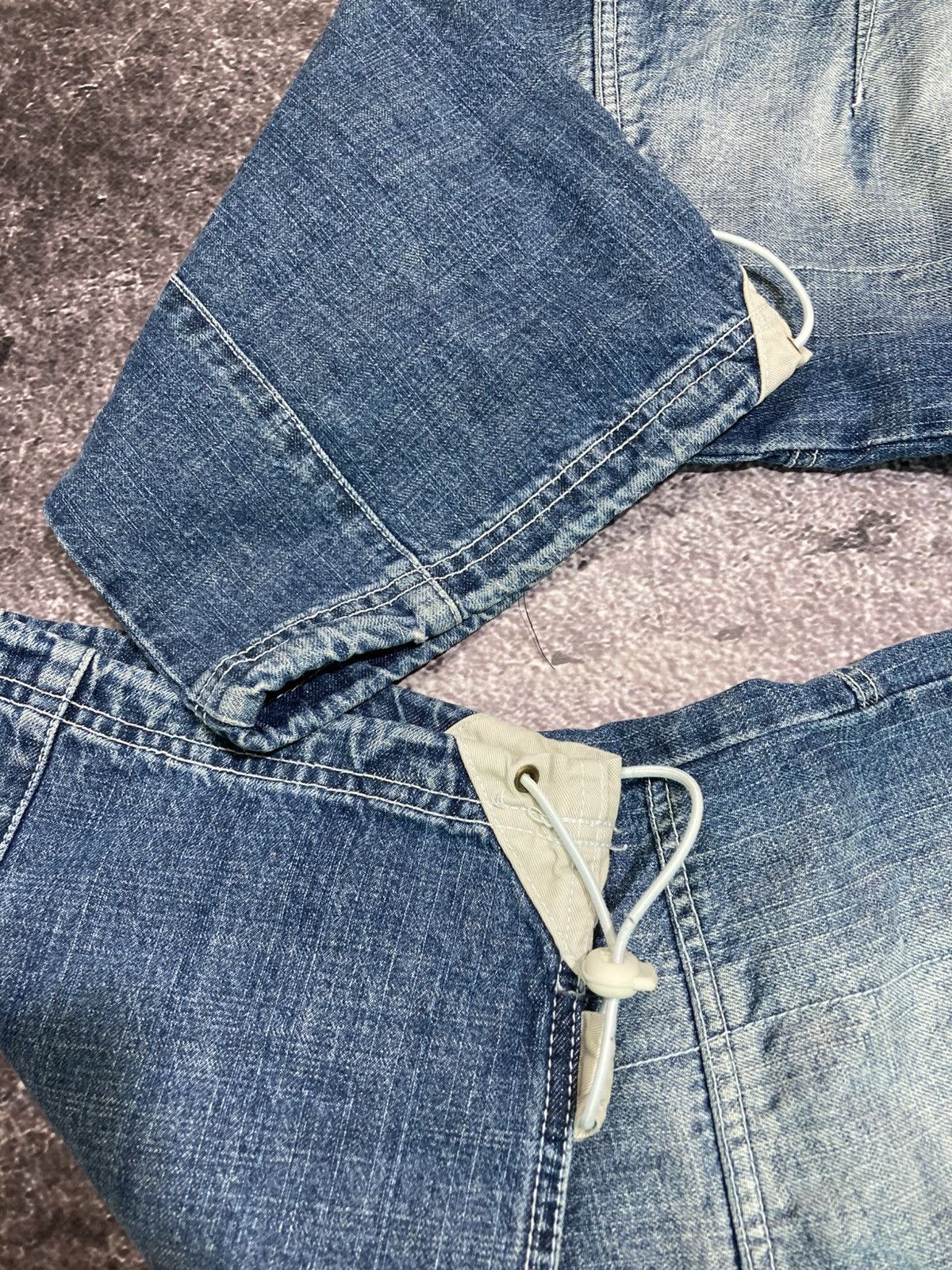 JNCO Vintage Y2K Fishbone Multi-pocket Flared Washed Jeans Pants Size US 30 / EU 46 - 5 Thumbnail