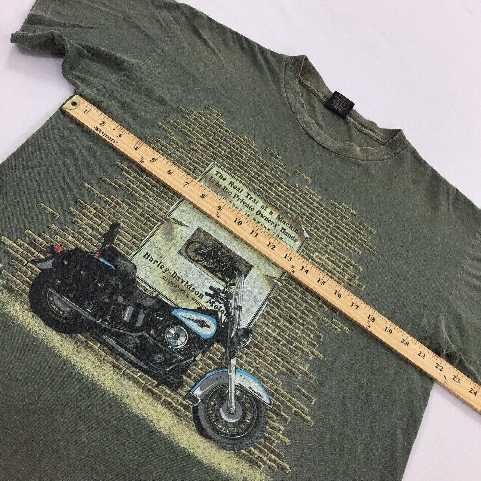 Harley Davidson × Vintage Vintage 1990s Harley Davidson Single Stitch T-Shirt Size US L / EU 52-54 / 3 - 11 Thumbnail