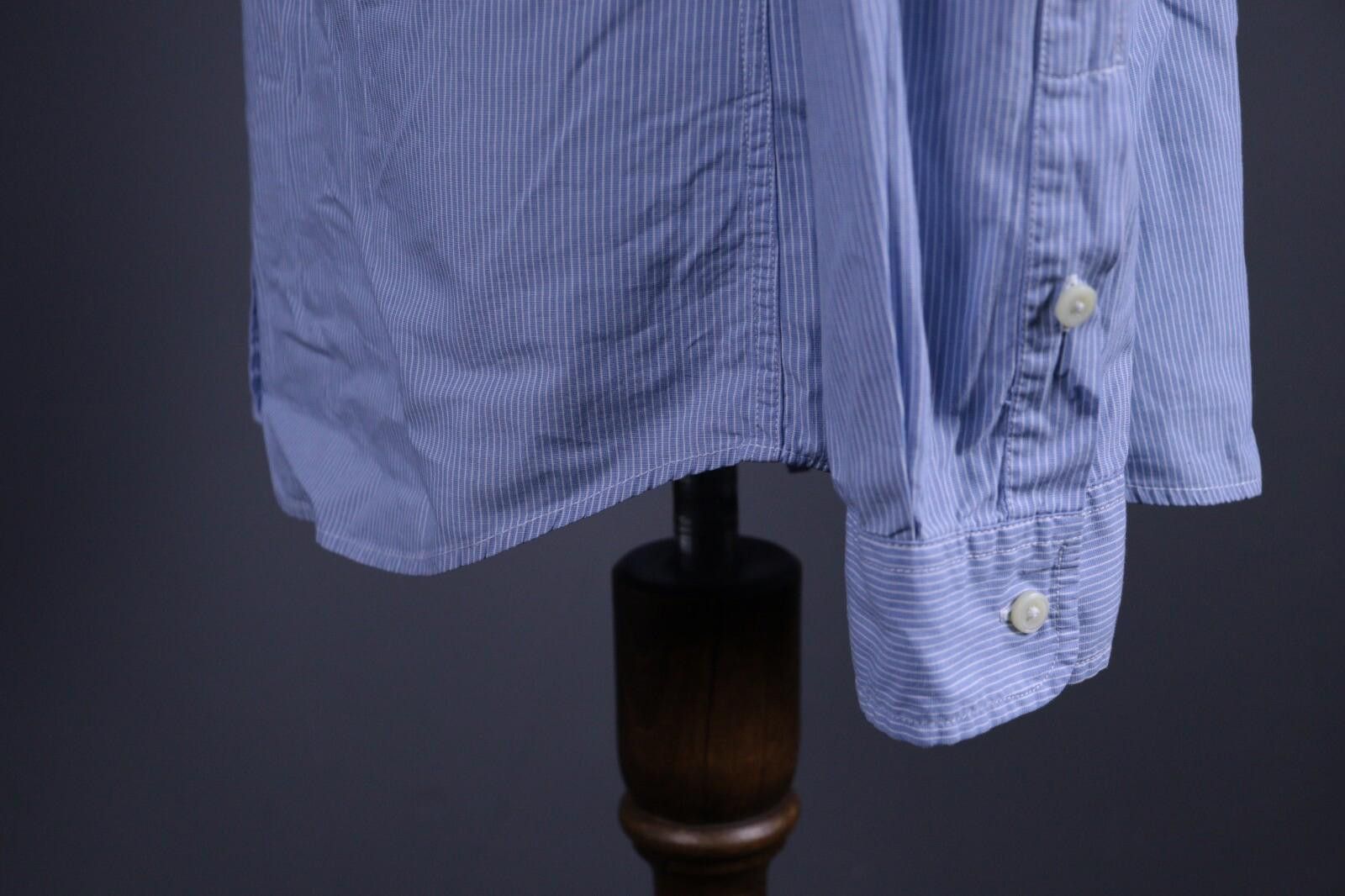 Denim & Supply Ralph Lauren Denim & Supply Ralph Lauren Blue Pinstripe Down Shirt L Size US L / EU 52-54 / 3 - 7 Thumbnail