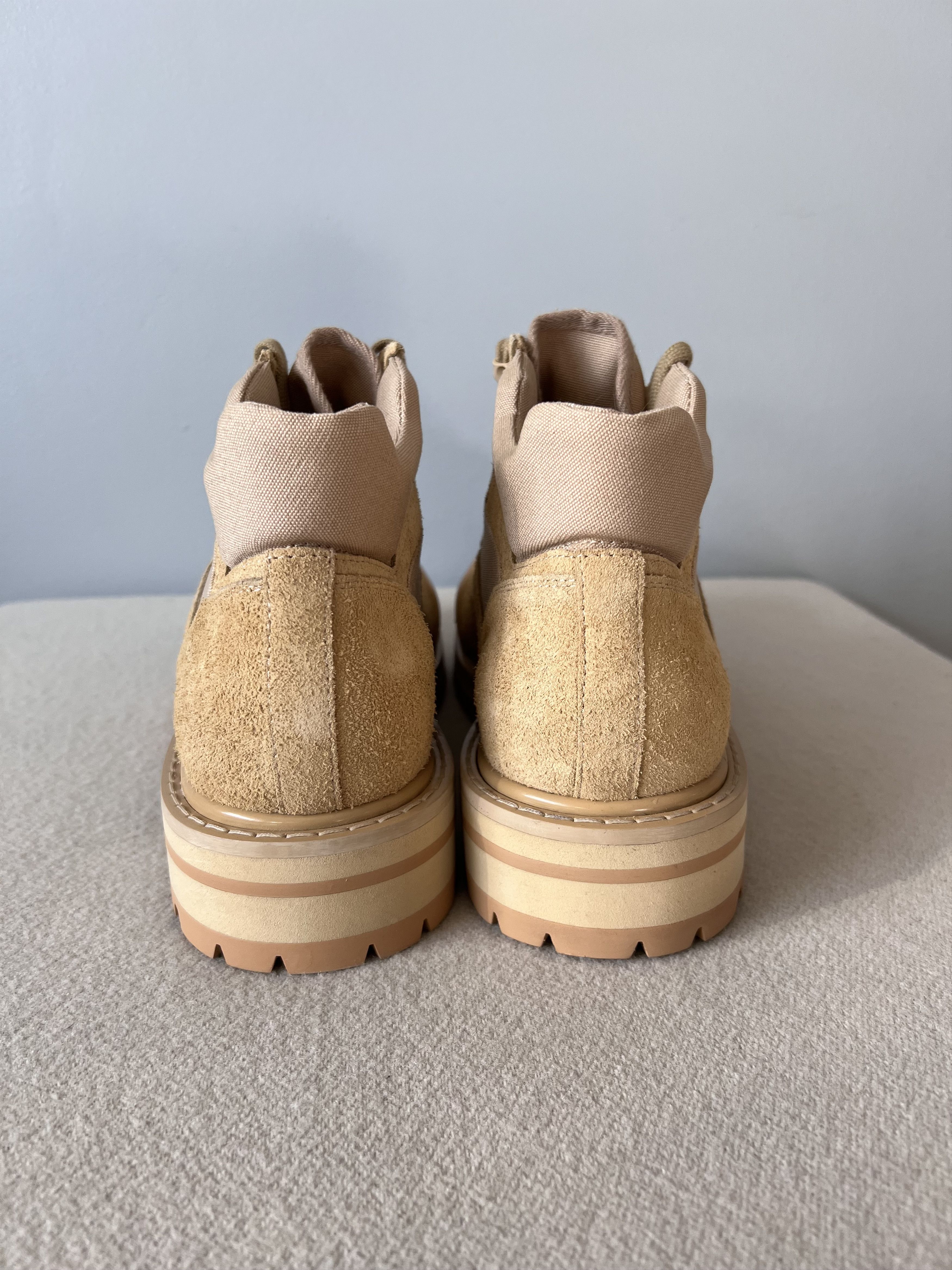 Marni Marni Patchy Combat Boots in Gold Suede Size US 11 / EU 44 - 5 Thumbnail