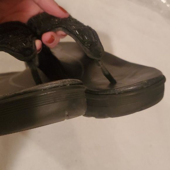 Designer Abeo Bio System Brisa Black Embellished Sz. 7 2" Platform Sa Size US 7 / IT 37 - 6 Thumbnail