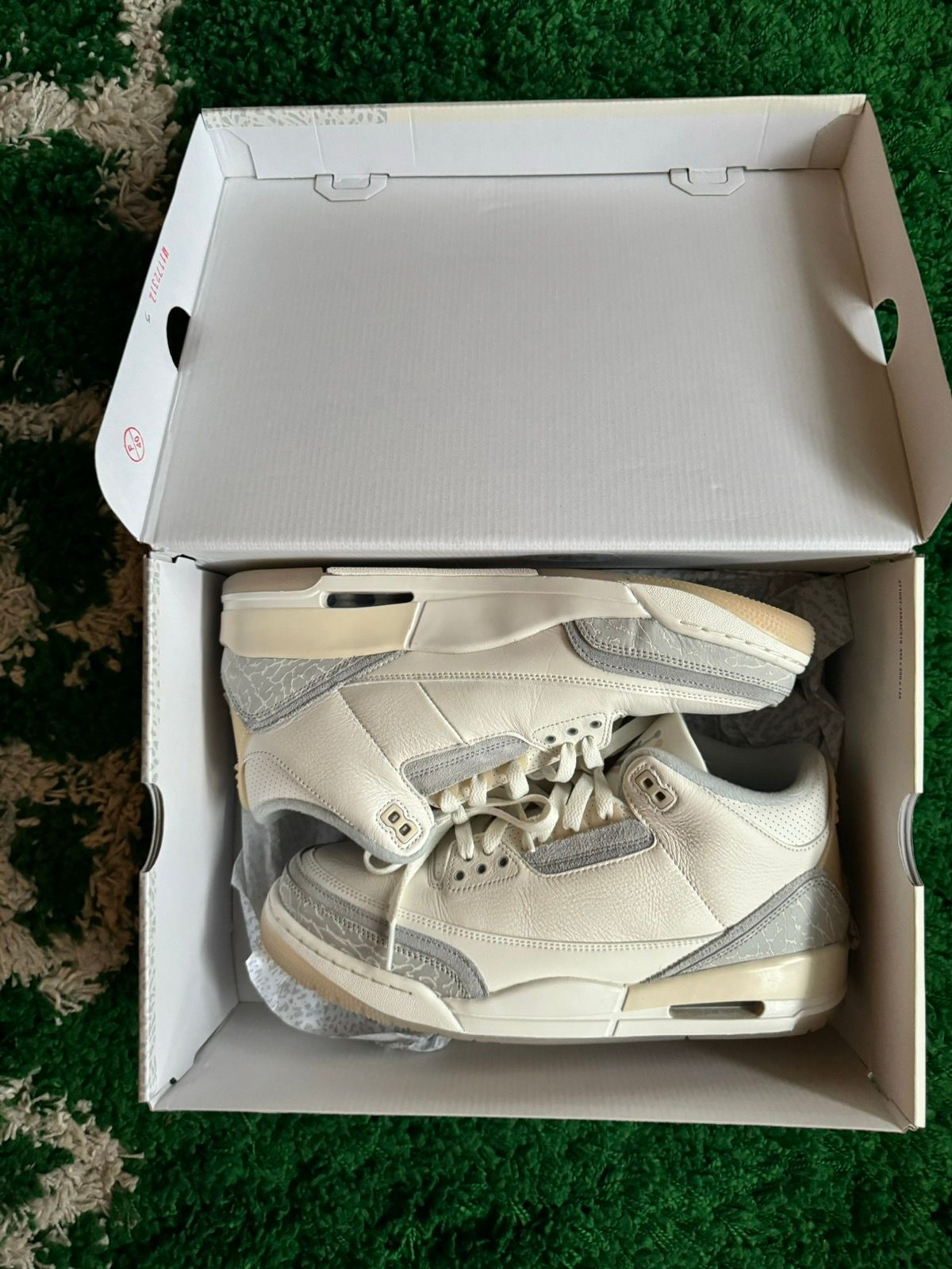Pre-owned Jordan Nike Air Jordan 3 Retro Craft Shoes In Ivory