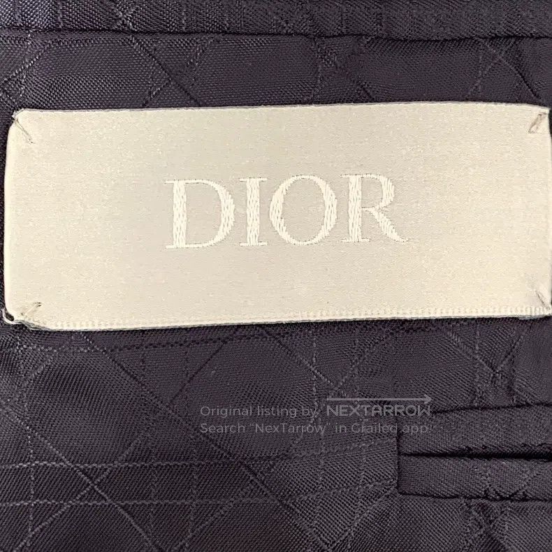 Dior Dior Dark purple striped wool lapel double-breasted long-s Size 46R - 6 Thumbnail