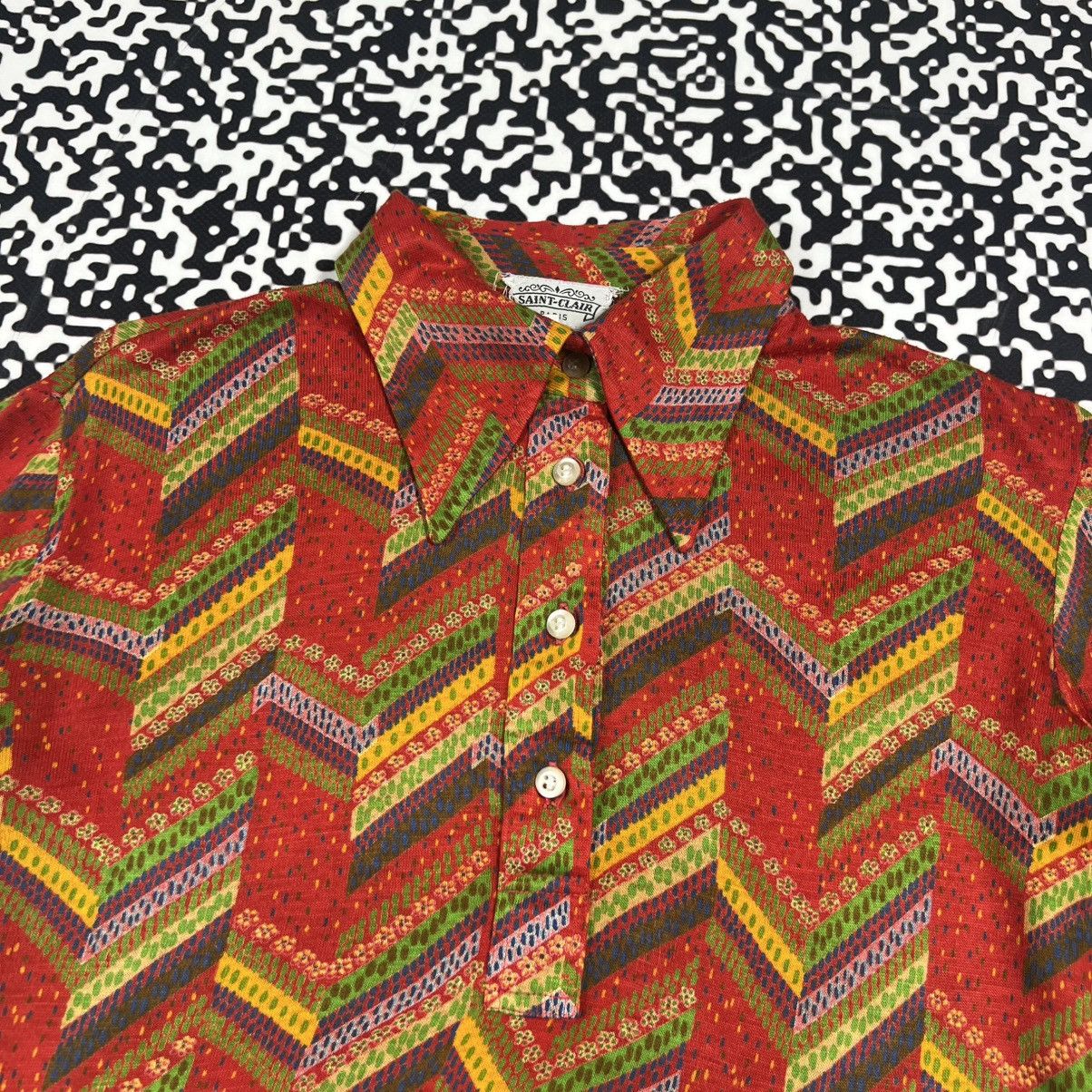 Vintage Vintage 90s Saint Clair Paris Retro Style Luxury Shirt Size M / US 6-8 / IT 42-44 - 8 Thumbnail