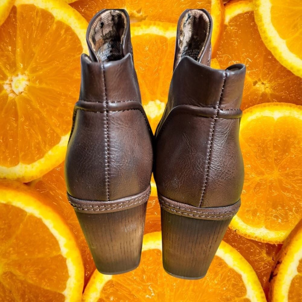 Kork-Ease Kork-Ease Brown Ankle Booties Comfort Platform Block Heel Sh Size US 7.5 / IT 37.5 - 5 Thumbnail