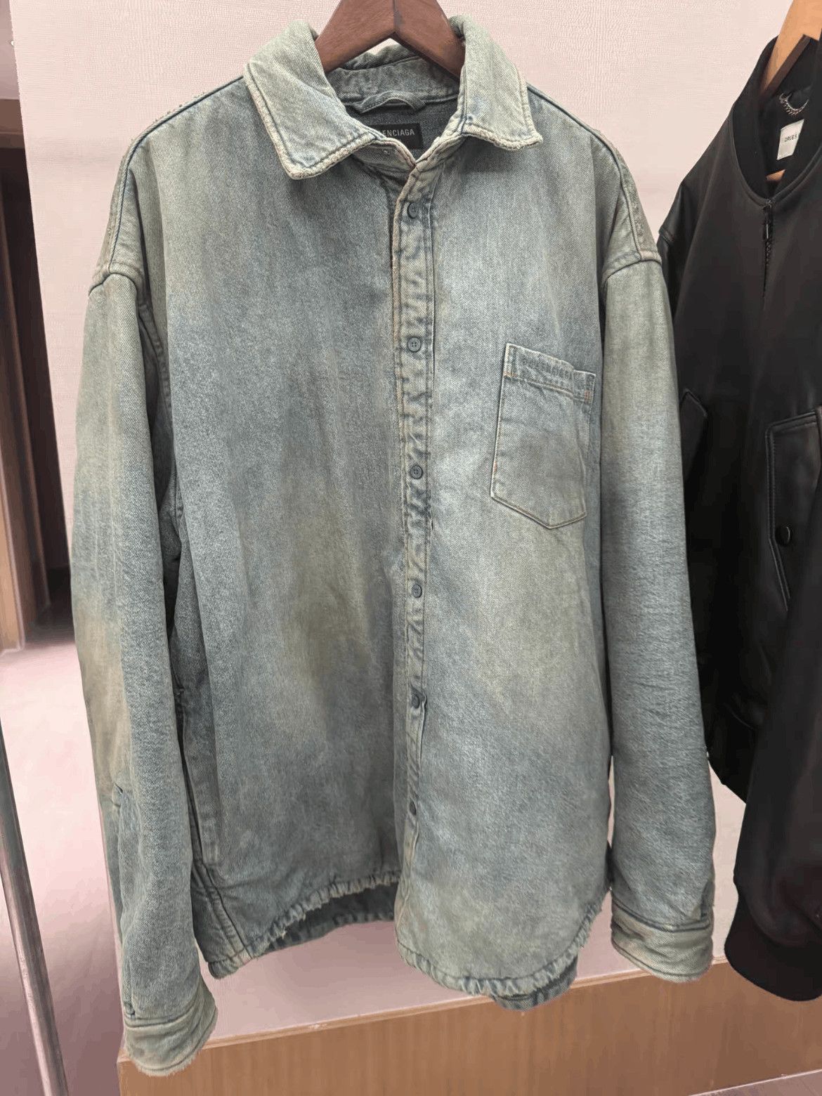 Balenciaga Balenciaga Balenciaga Mud Wash Puffer Denim Jacket-2506 Size US M / EU 48-50 / 2 - 1 Thumbnail