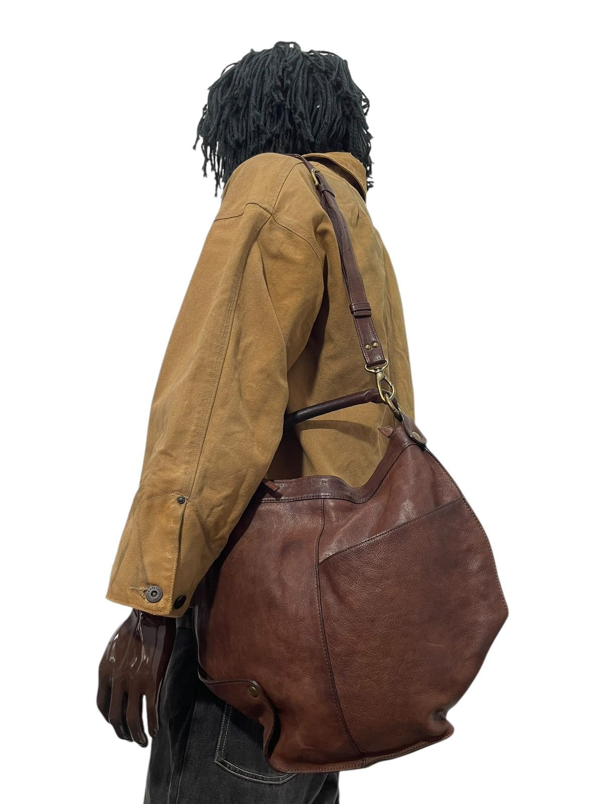 Leather Full Leather Patina Hungry Bum Shoulder Bag 1🟩7 Size ONE SIZE - 1 Thumbnail