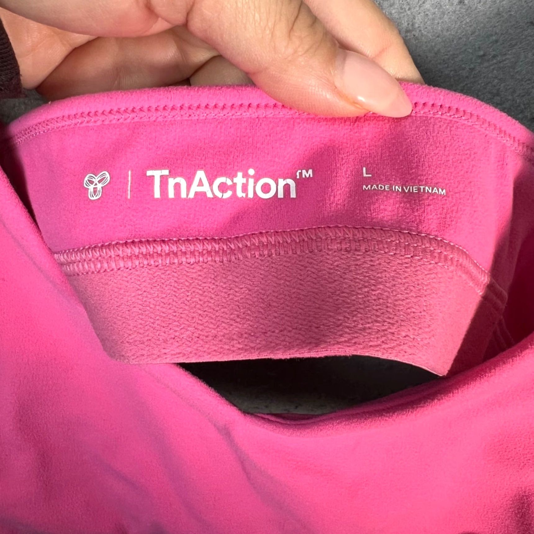 TNA Tnaction Womens Size Large Pink Sports Bra & Shorts SET Adjustable Straps - 2 Piece Activewear Tracksuit (L) Pink Womens Size 36" / US 14 / IT 50 - 3 Thumbnail