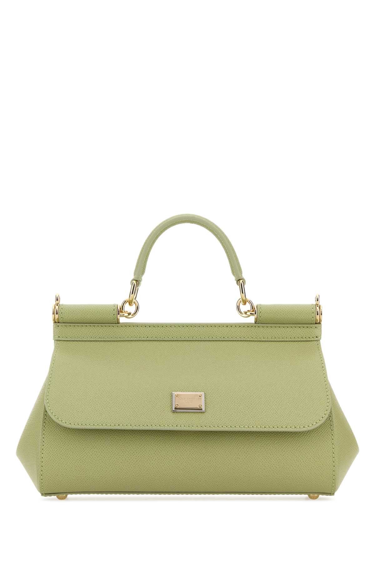 Dolce & Gabbana Pastel Green Leather Medium Sicily Handbag Size ONE SIZE - 1 Thumbnail